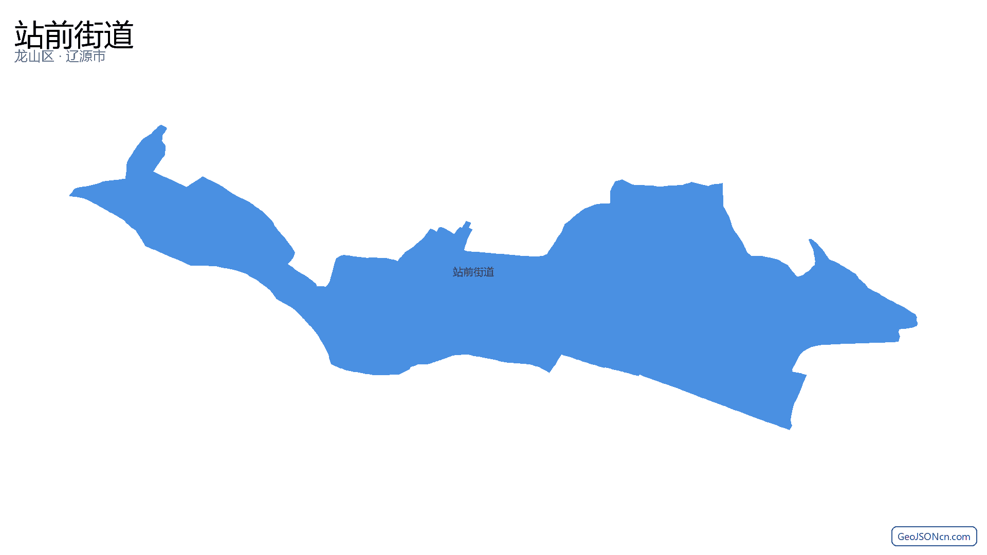 站前街道行政区划边界地图（龙山区·辽源市）,提供GeoJSON、SHP矢量边界数据下载及高清地图大图(PNG/JPG) - GeoJSONcn.com