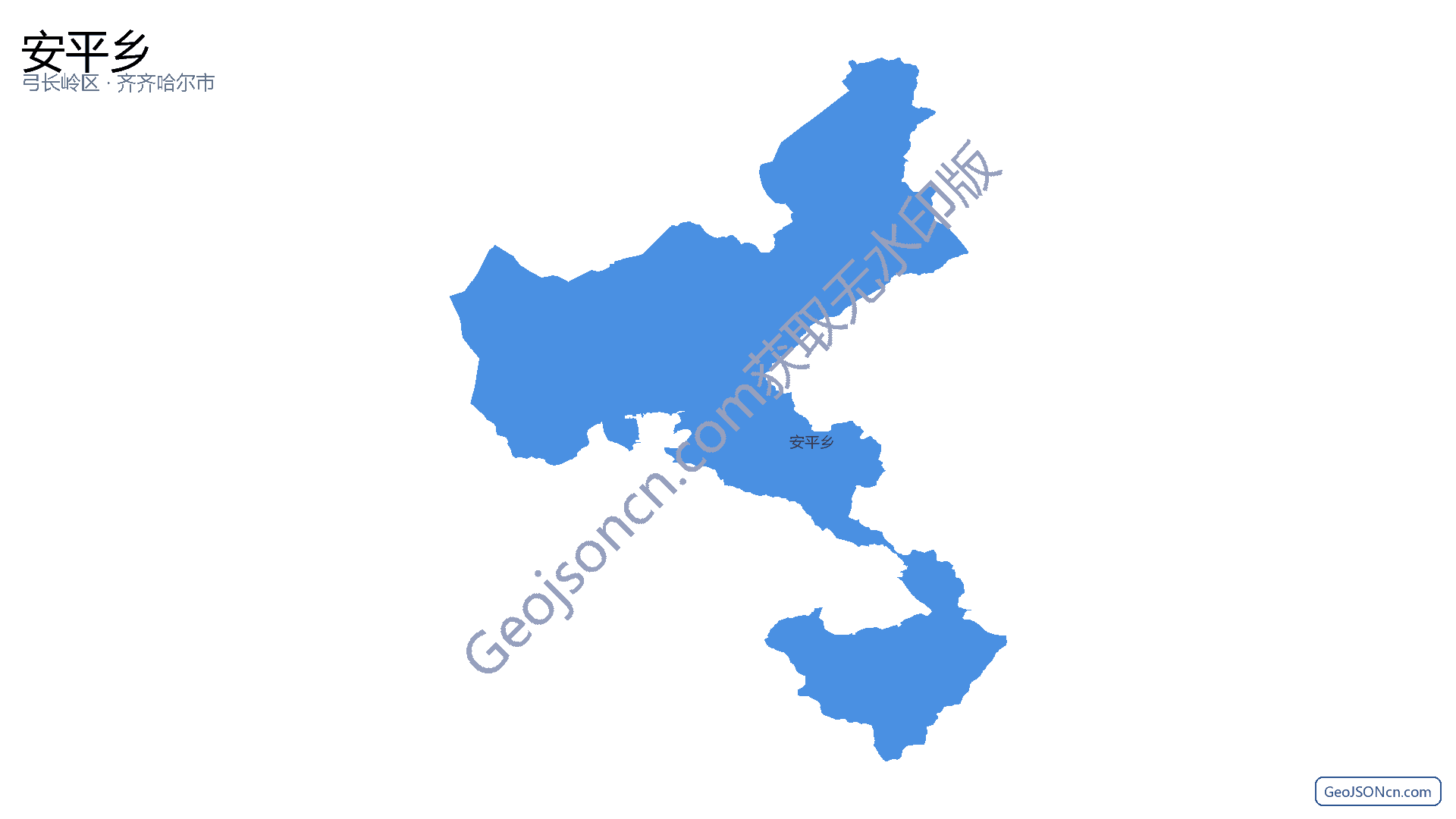安平乡行政区划边界地图（弓长岭区·辽阳市）,提供GeoJSON、SHP矢量边界数据下载及高清地图大图(PNG/JPG) - GeoJSONcn.com