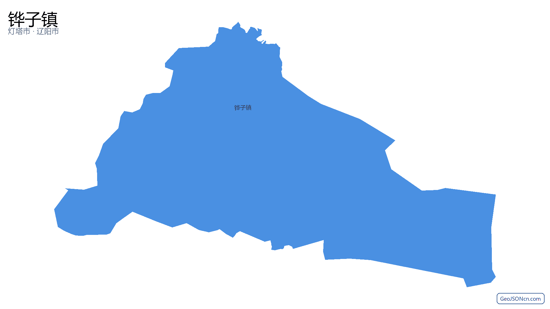 铧子镇行政区划边界地图(灯塔市·辽阳市),提供GeoJSON、SHP矢量边界数据下载及高清地图大图(PNG/JPG) - GeoJSONcn.com