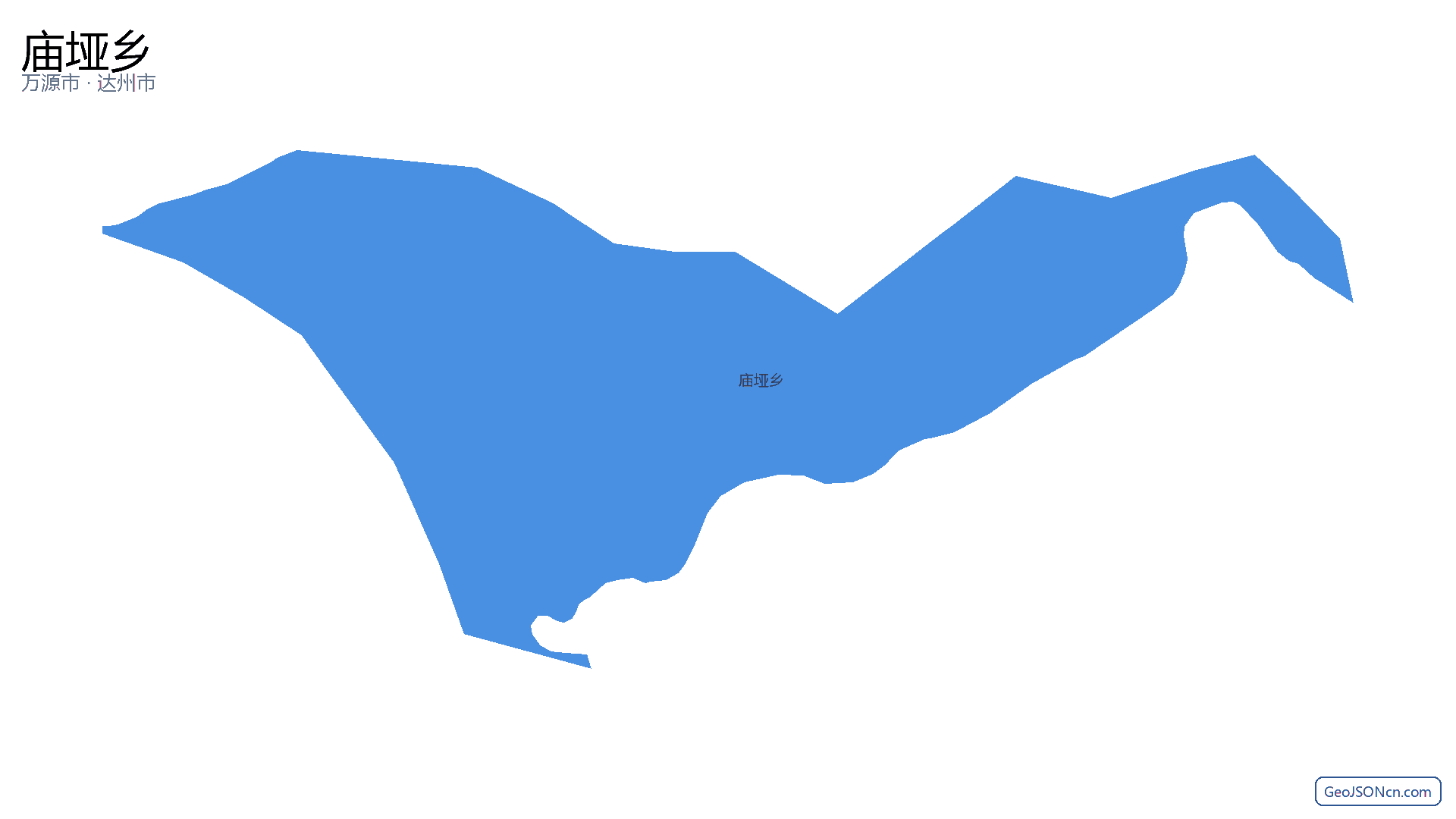 庙垭乡行政区划边界地图(万源市·达州市),提供GeoJSON、SHP矢量边界数据下载及高清地图大图(PNG/JPG) - GeoJSONcn.com