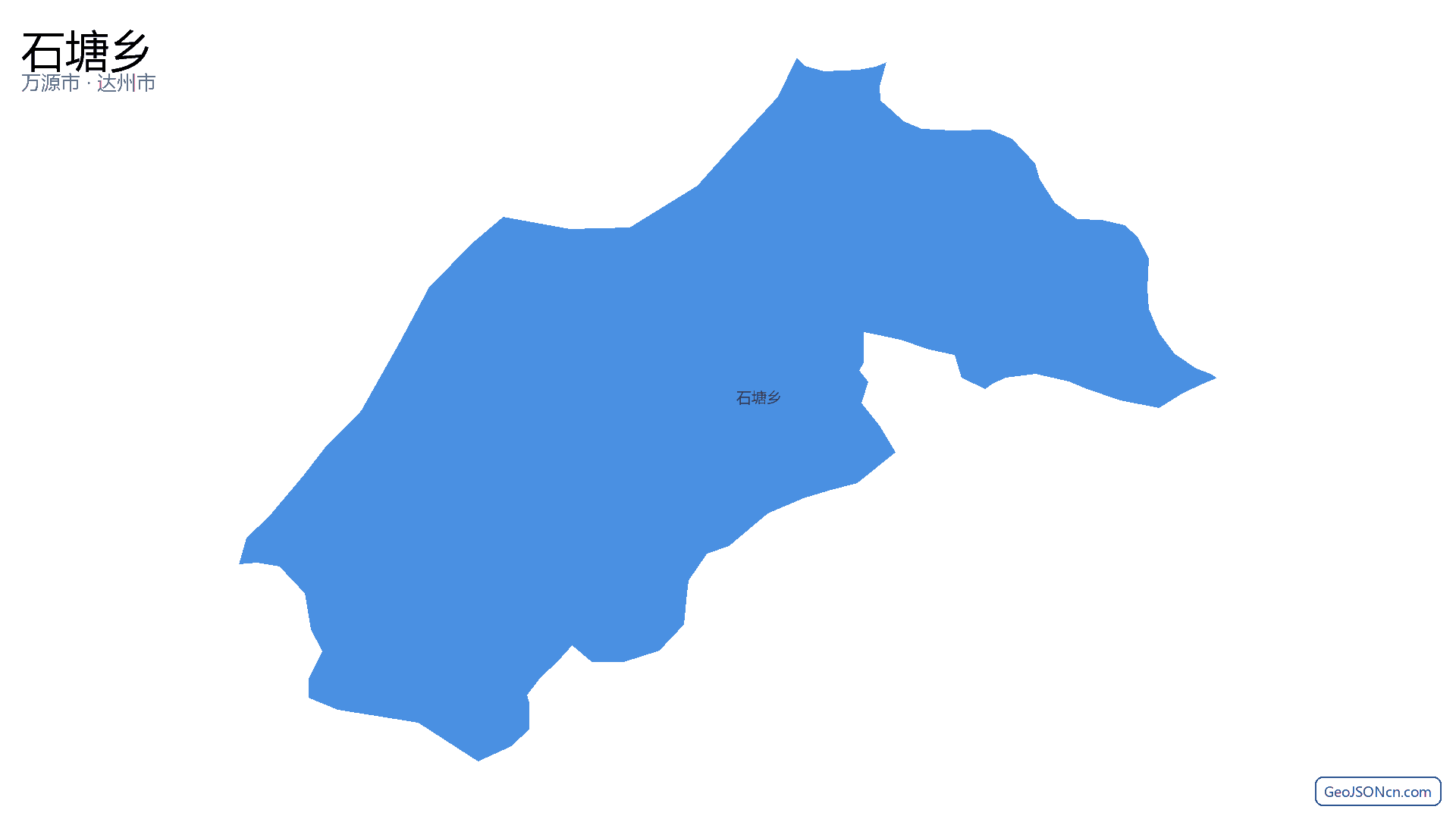 石塘乡行政区划边界地图(万源市·达州市),提供GeoJSON、SHP矢量边界数据下载及高清地图大图(PNG/JPG) - GeoJSONcn.com