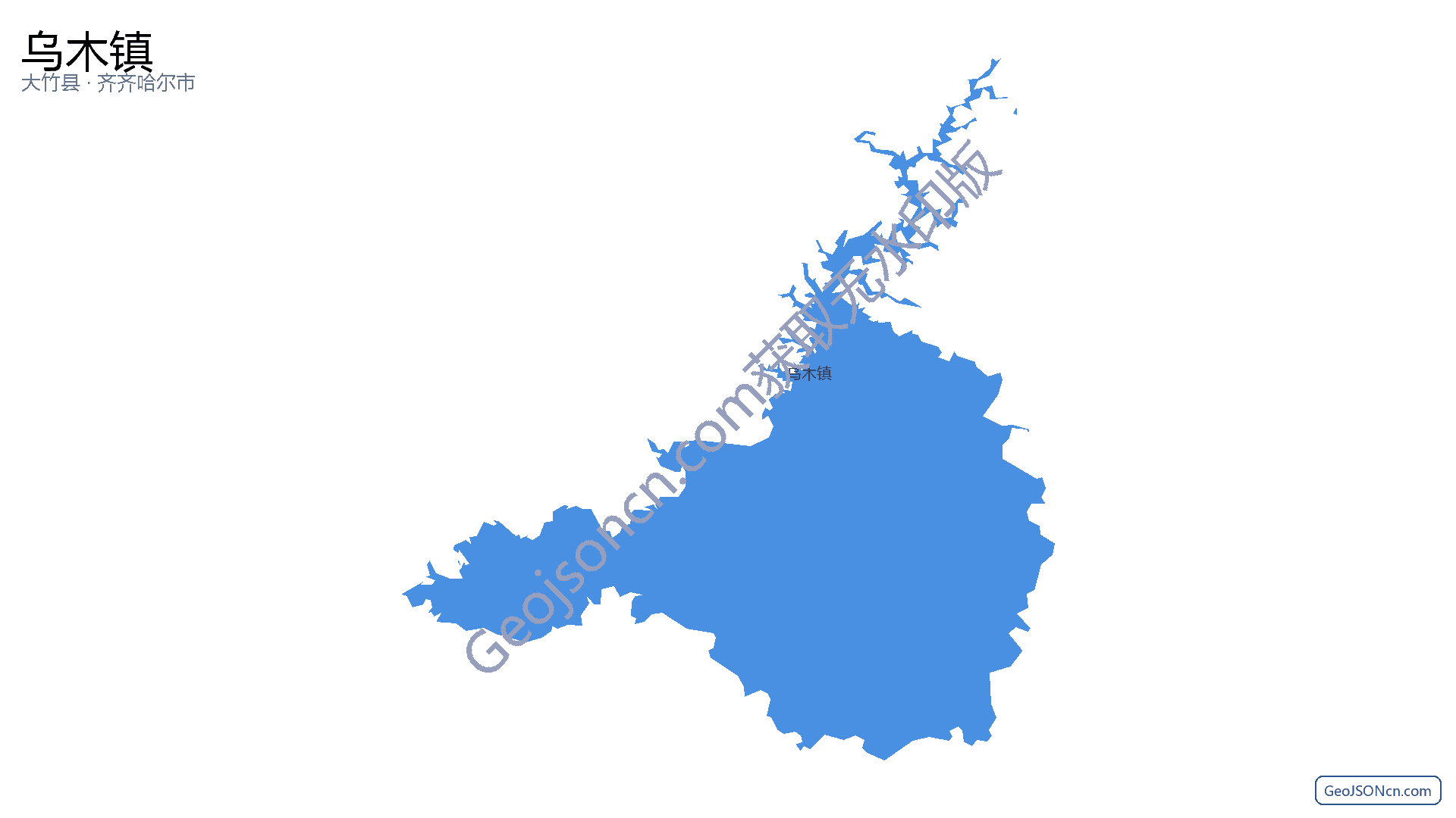 乌木镇行政区划边界地图(大竹县·达州市),提供GeoJSON、SHP矢量边界数据下载及高清地图大图(PNG/JPG) - GeoJSONcn.com