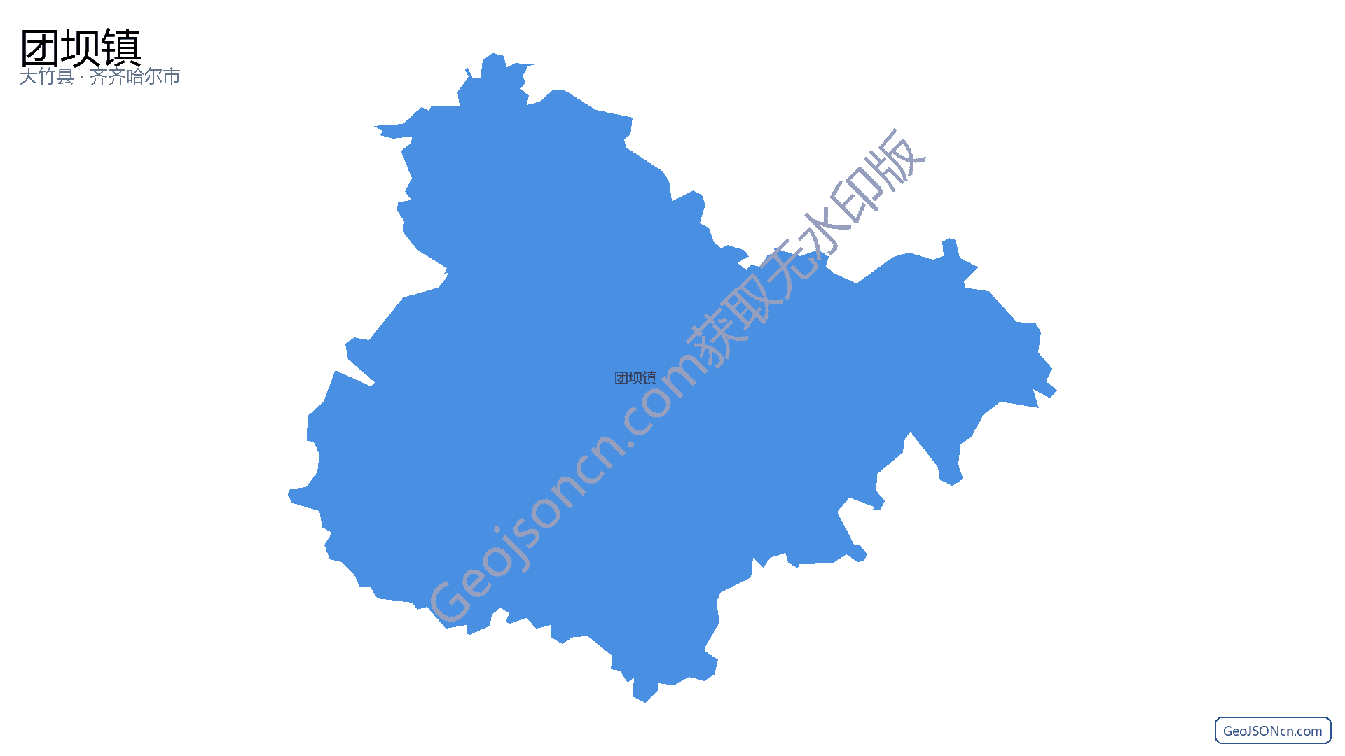 团坝镇行政区划边界地图(大竹县·达州市),提供GeoJSON、SHP矢量边界数据下载及高清地图大图(PNG/JPG) - GeoJSONcn.com