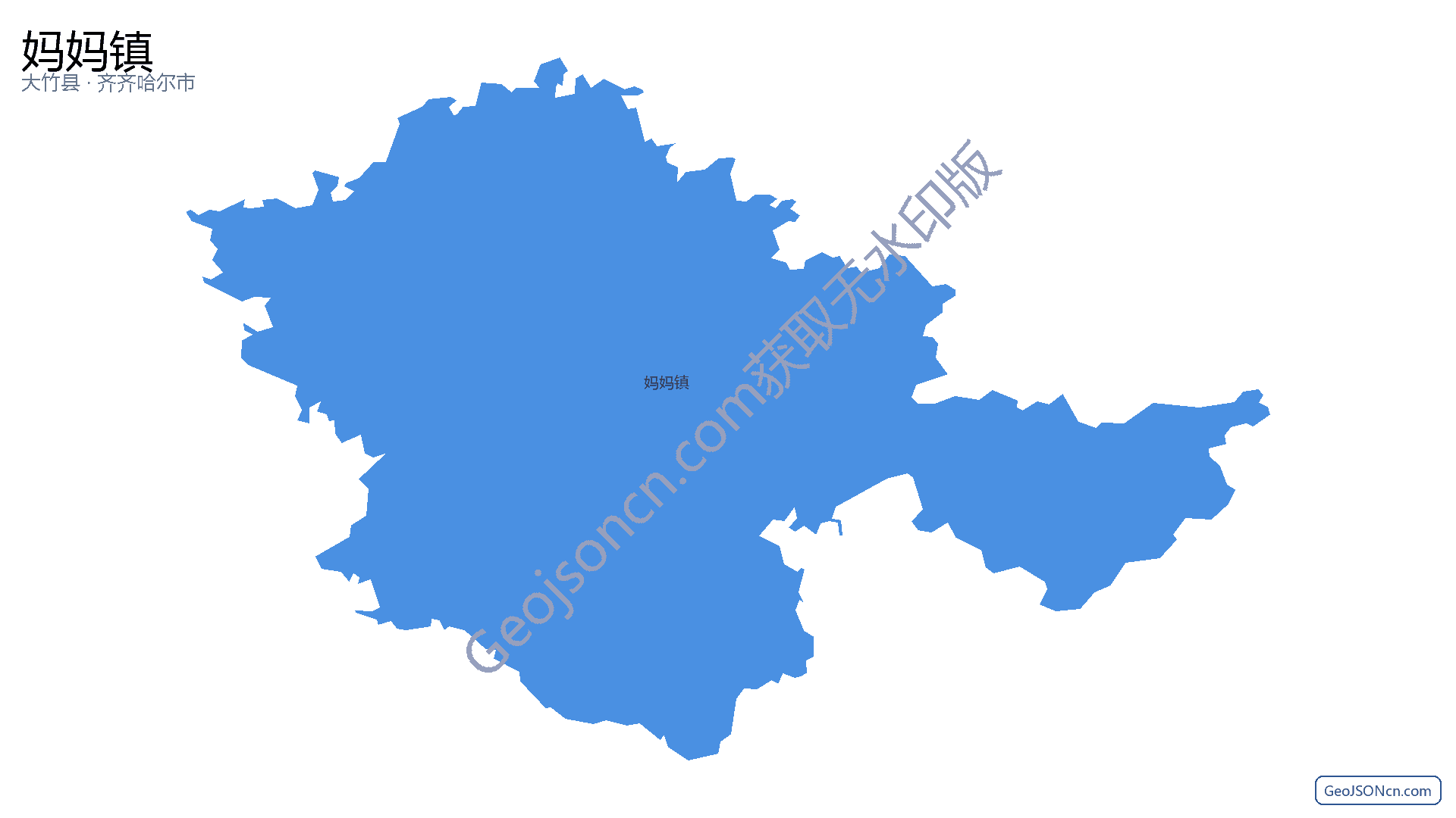 妈妈镇行政区划边界地图（大竹县·达州市）,提供GeoJSON、SHP矢量边界数据下载及高清地图大图(PNG/JPG) - GeoJSONcn.com
