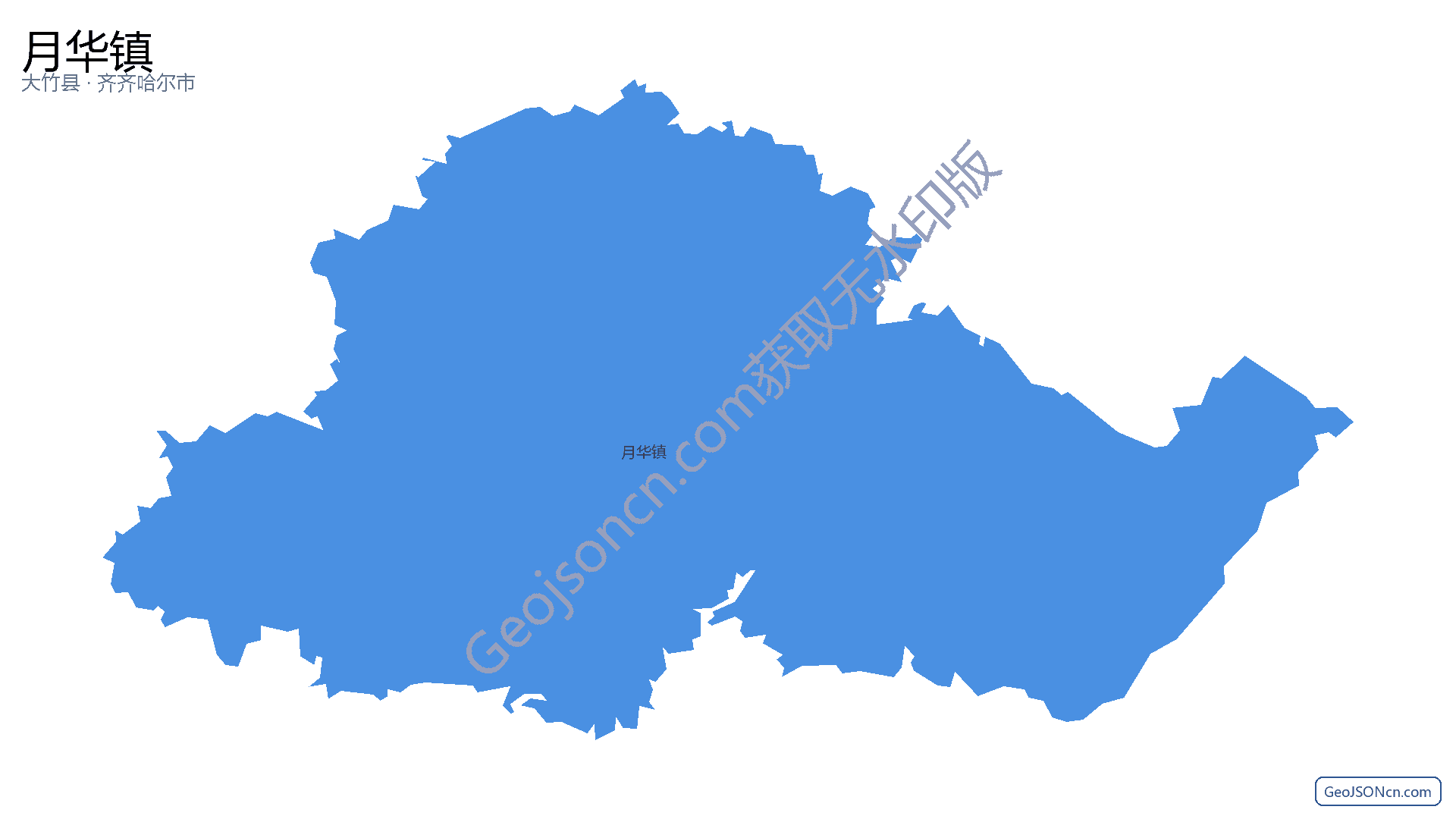月华镇行政区划边界地图（大竹县·达州市）,提供GeoJSON、SHP矢量边界数据下载及高清地图大图(PNG/JPG) - GeoJSONcn.com
