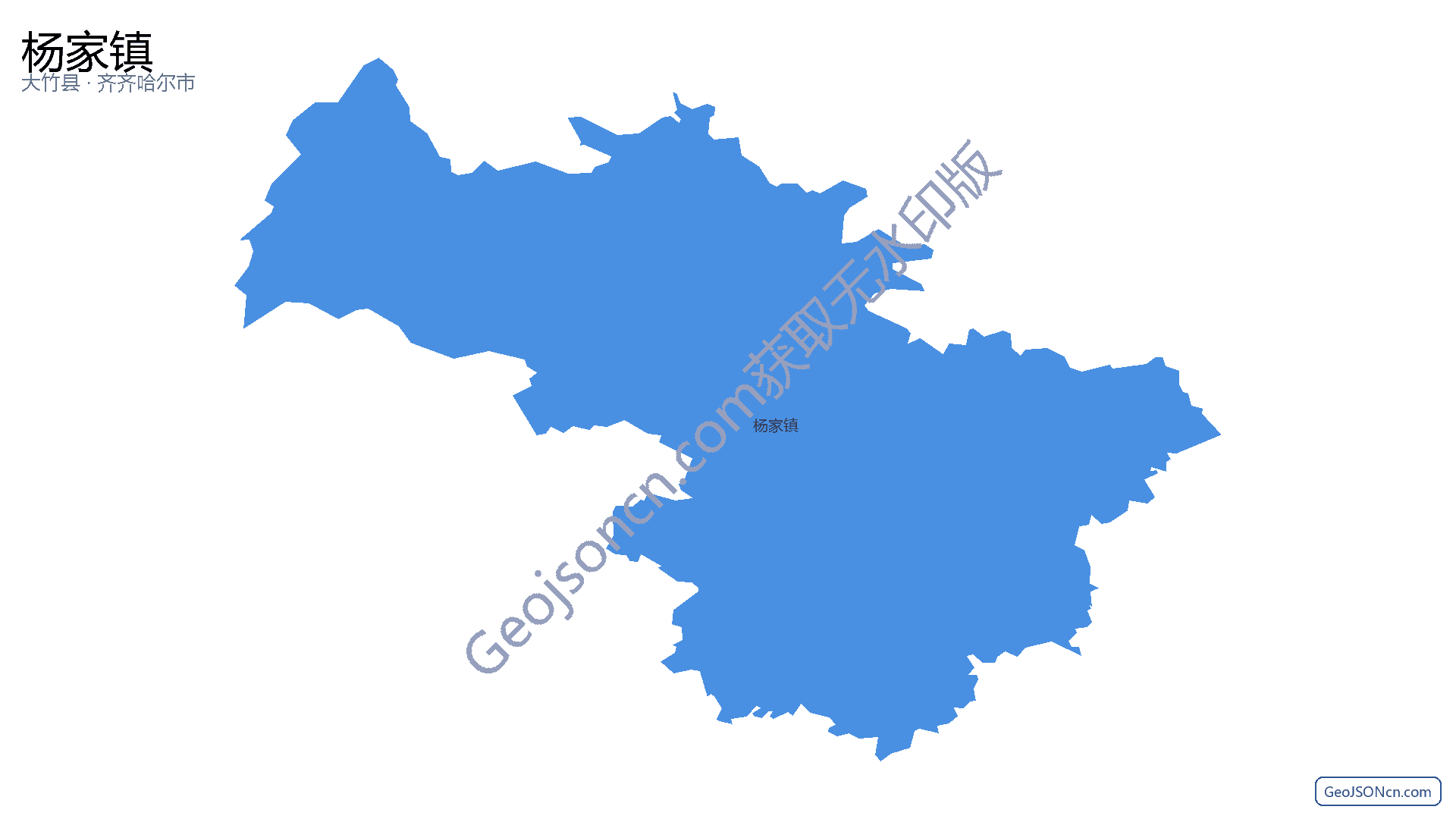 杨家镇行政区划边界地图（大竹县·达州市）,提供GeoJSON、SHP矢量边界数据下载及高清地图大图(PNG/JPG) - GeoJSONcn.com