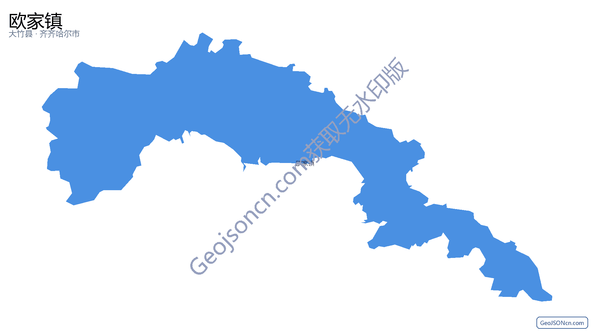 欧家镇行政区划边界地图（大竹县·达州市）,提供GeoJSON、SHP矢量边界数据下载及高清地图大图(PNG/JPG) - GeoJSONcn.com