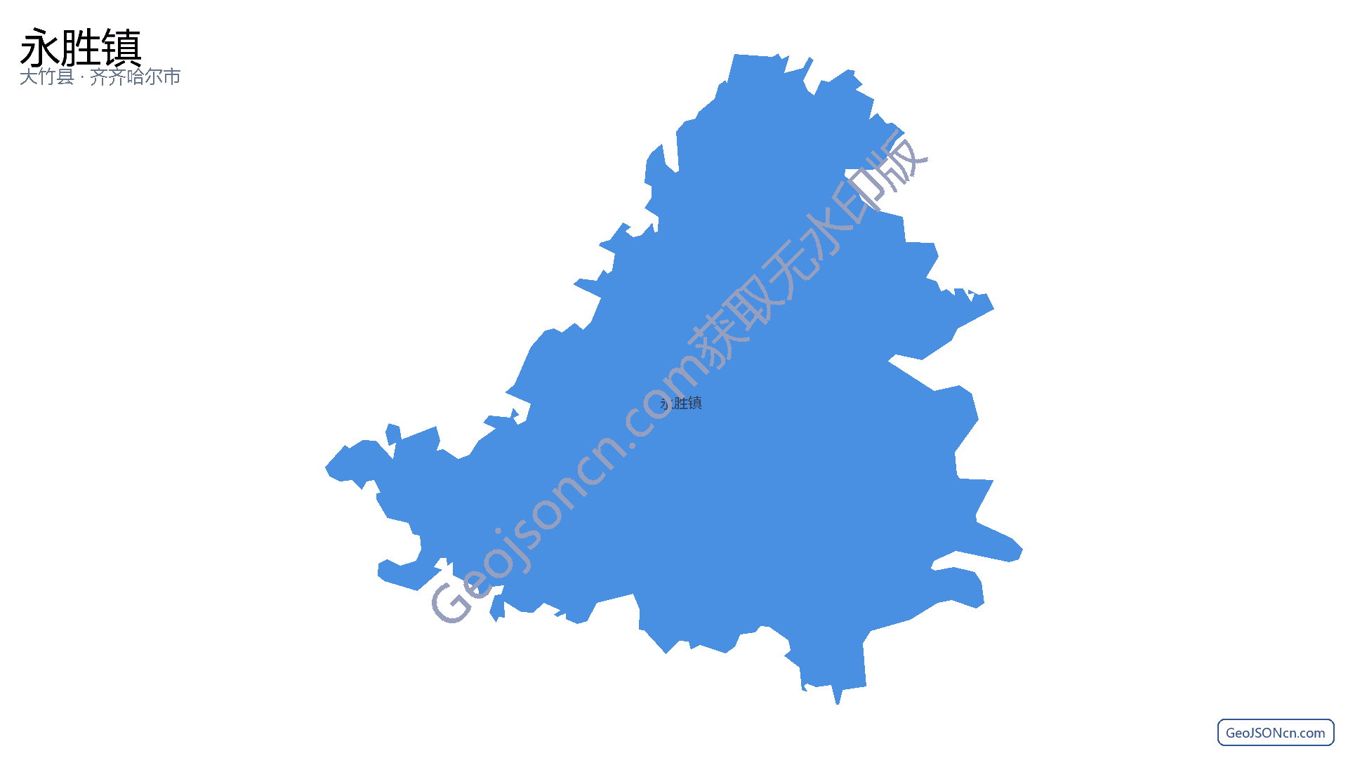 永胜镇行政区划边界地图（大竹县·达州市）,提供GeoJSON、SHP矢量边界数据下载及高清地图大图(PNG/JPG) - GeoJSONcn.com