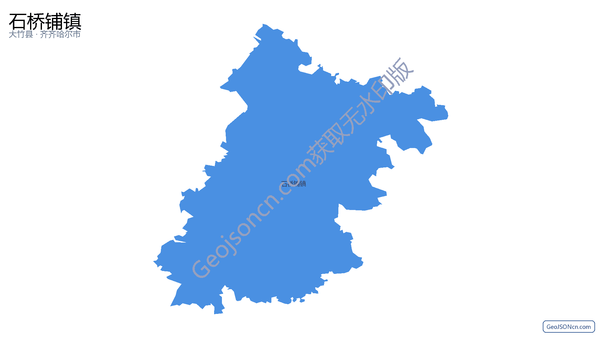 石桥铺镇行政区划边界地图（大竹县·达州市）,提供GeoJSON、SHP矢量边界数据下载及高清地图大图(PNG/JPG) - GeoJSONcn.com