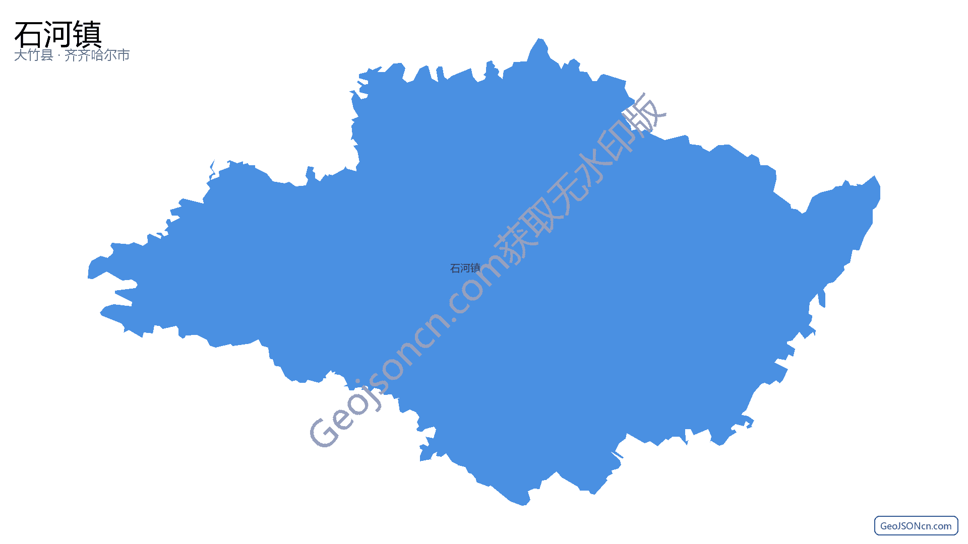 石河镇行政区划边界地图(大竹县·达州市),提供GeoJSON、SHP矢量边界数据下载及高清地图大图(PNG/JPG) - GeoJSONcn.com