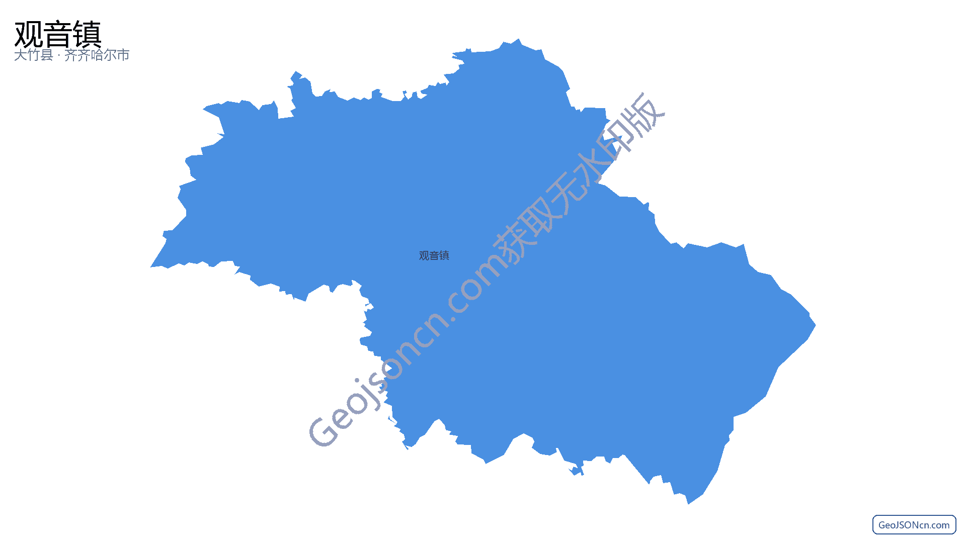 观音镇行政区划边界地图（大竹县·达州市）,提供GeoJSON、SHP矢量边界数据下载及高清地图大图(PNG/JPG) - GeoJSONcn.com
