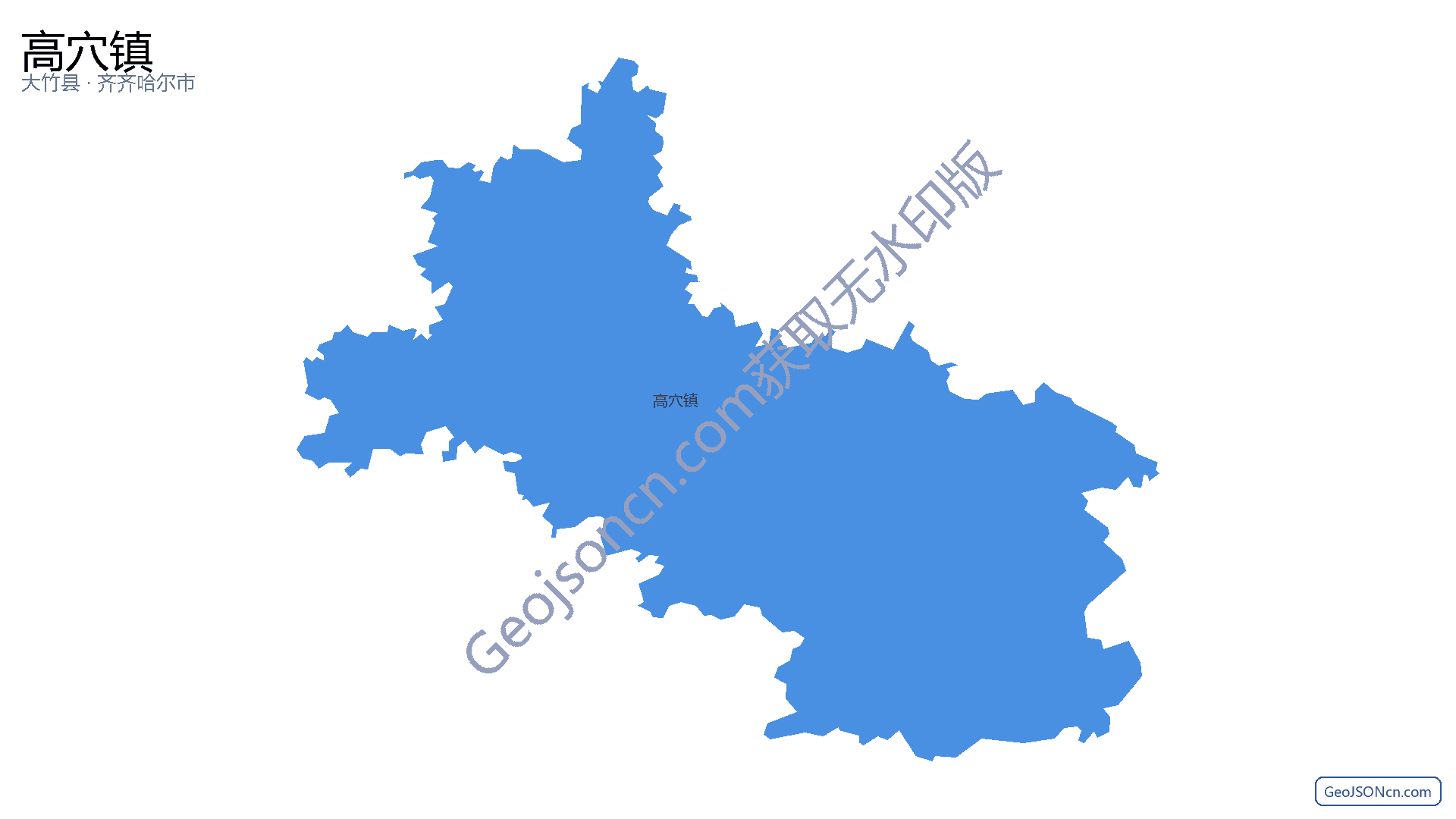 高穴镇行政区划边界地图（大竹县·达州市）,提供GeoJSON、SHP矢量边界数据下载及高清地图大图(PNG/JPG) - GeoJSONcn.com