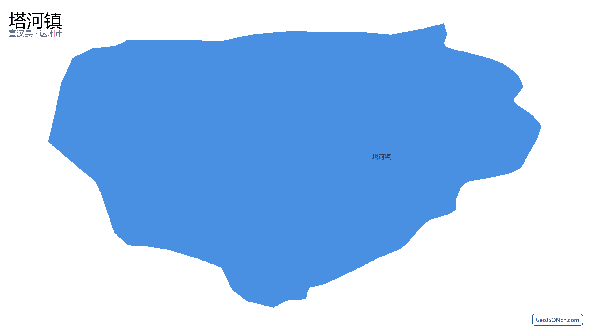 塔河镇行政区划边界地图(宣汉县·达州市),提供GeoJSON、SHP矢量边界数据下载及高清地图大图(PNG/JPG) - GeoJSONcn.com