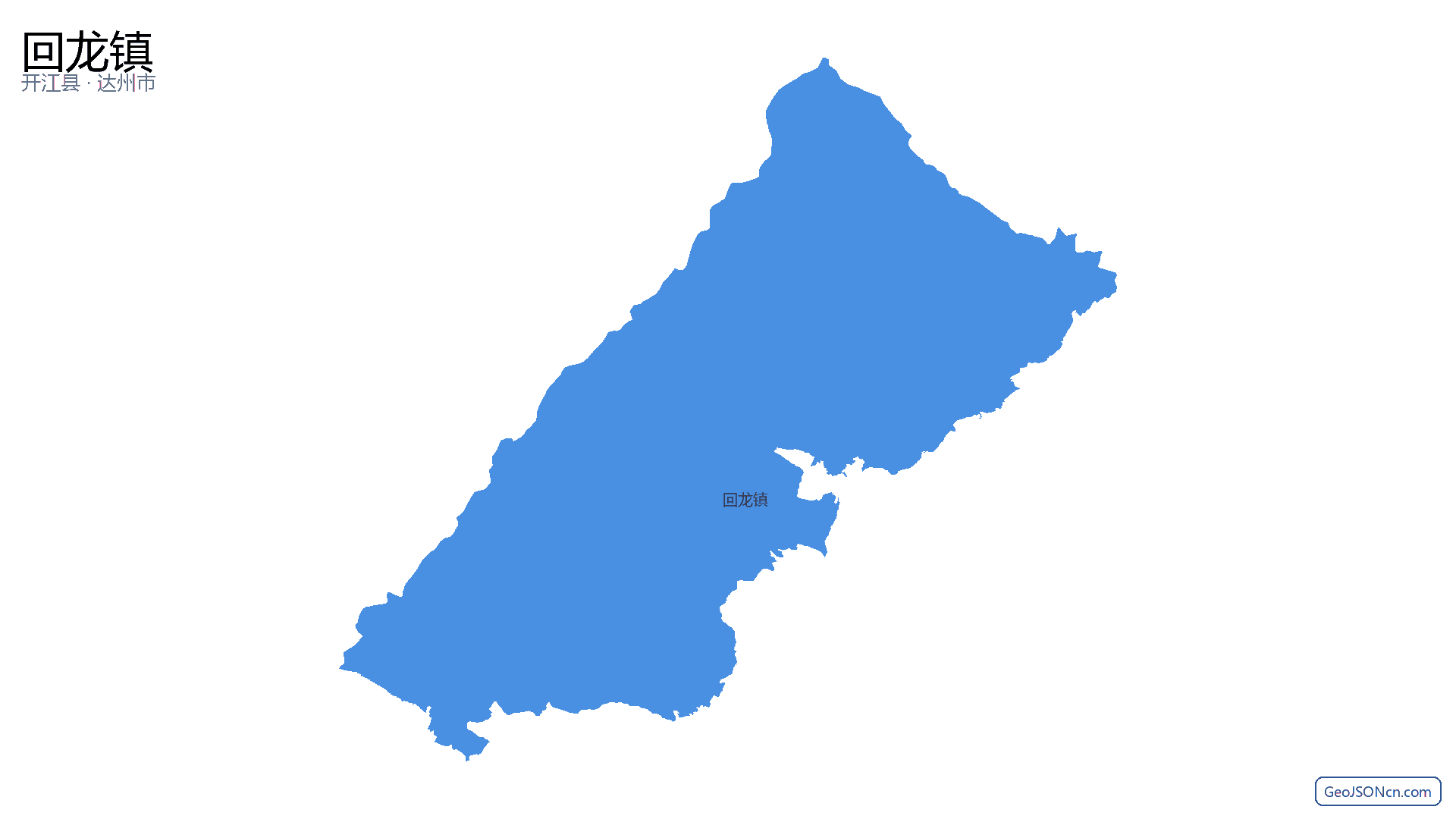 回龙镇行政区划边界地图（开江县·达州市）,提供GeoJSON、SHP矢量边界数据下载及高清地图大图(PNG/JPG) - GeoJSONcn.com