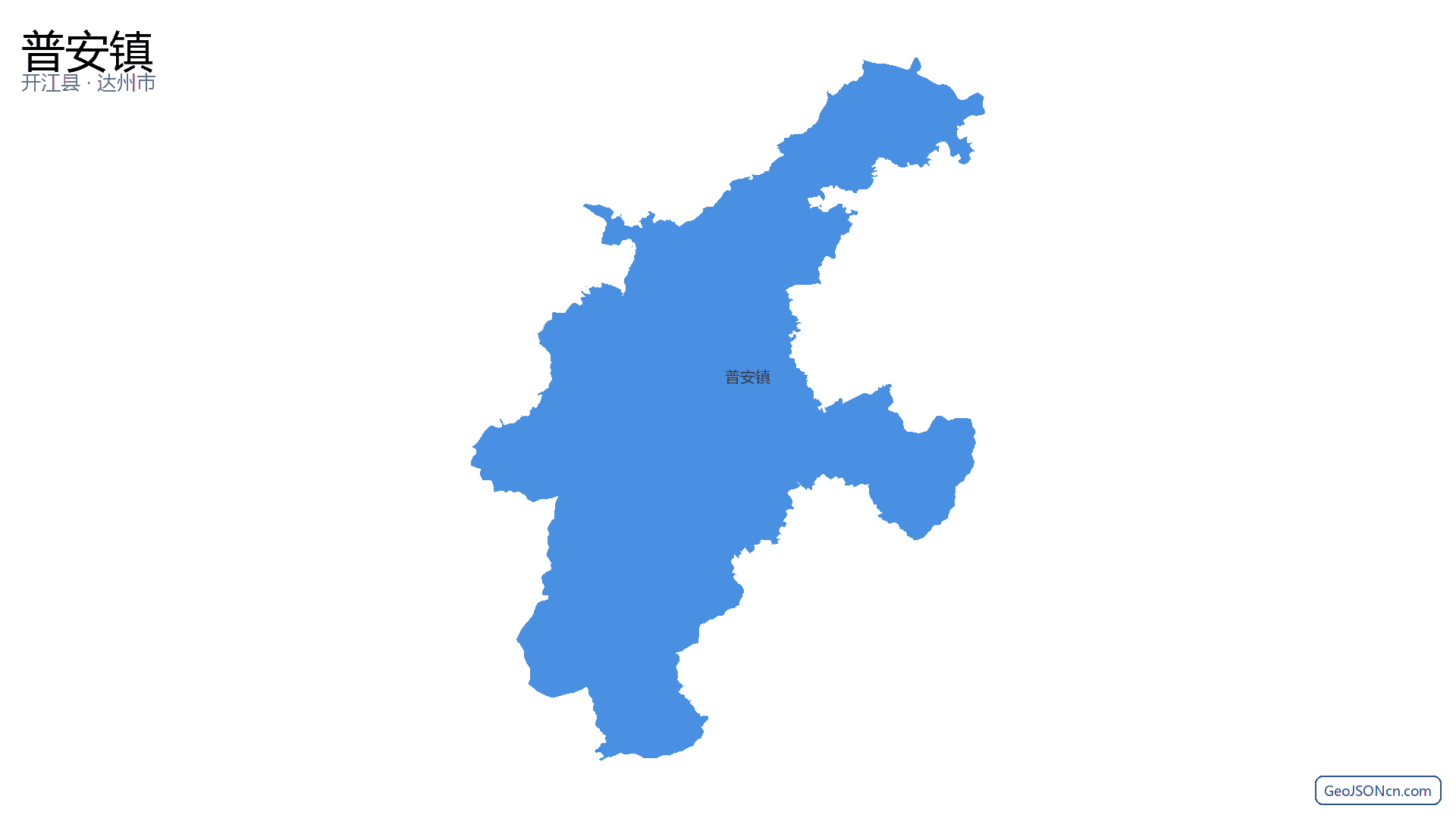 普安镇行政区划边界地图（开江县·达州市）,提供GeoJSON、SHP矢量边界数据下载及高清地图大图(PNG/JPG) - GeoJSONcn.com