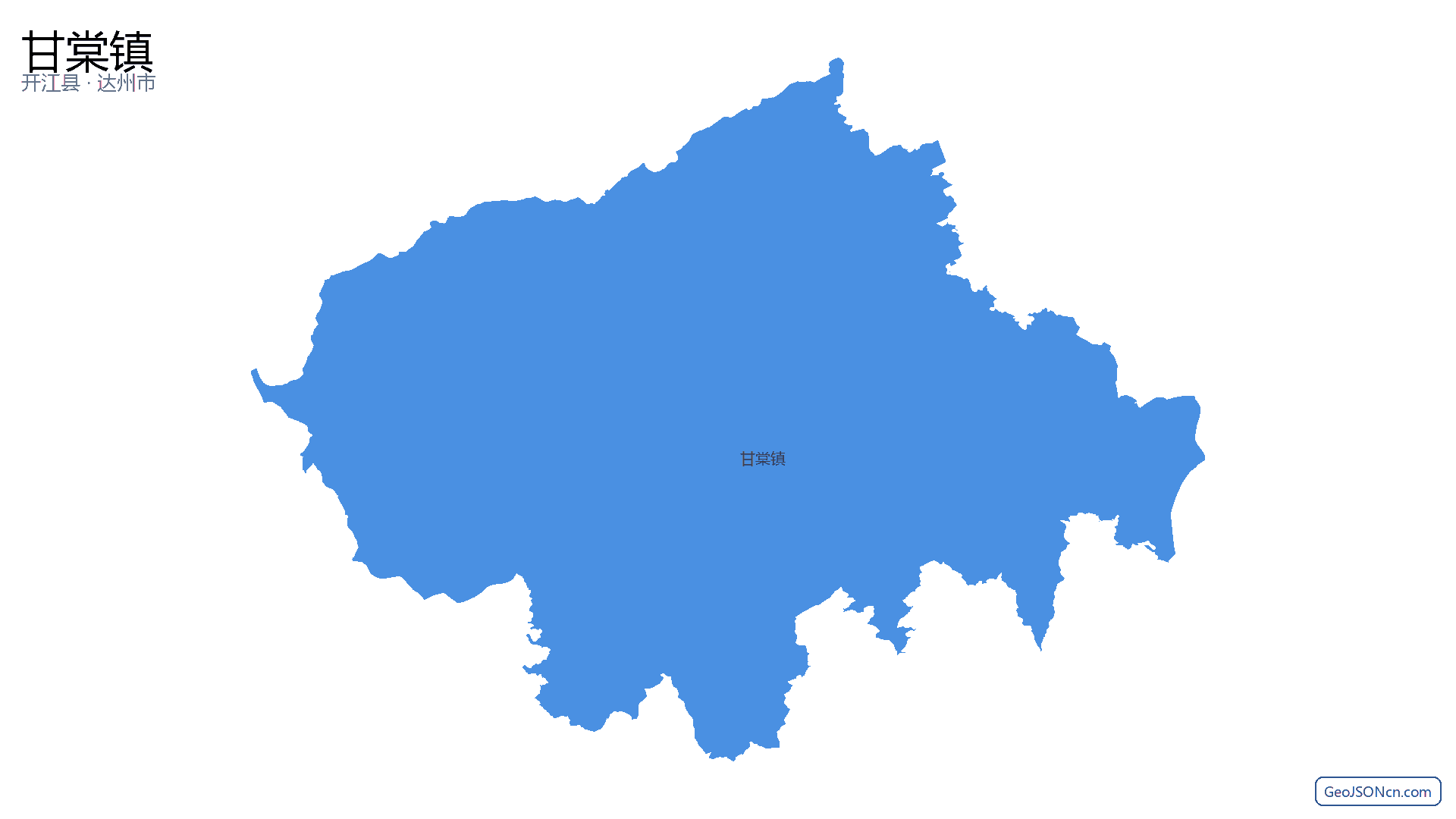甘棠镇行政区划边界地图(开江县·达州市),提供GeoJSON、SHP矢量边界数据下载及高清地图大图(PNG/JPG) - GeoJSONcn.com