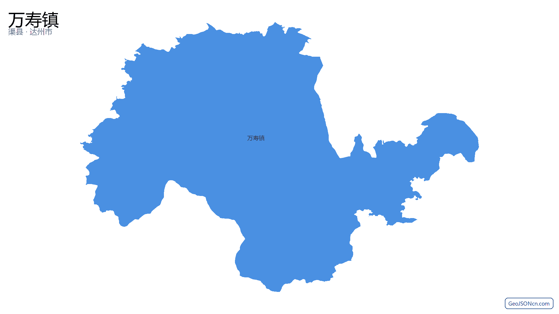 万寿镇行政区划边界地图（渠县·达州市）,提供GeoJSON、SHP矢量边界数据下载及高清地图大图(PNG/JPG) - GeoJSONcn.com