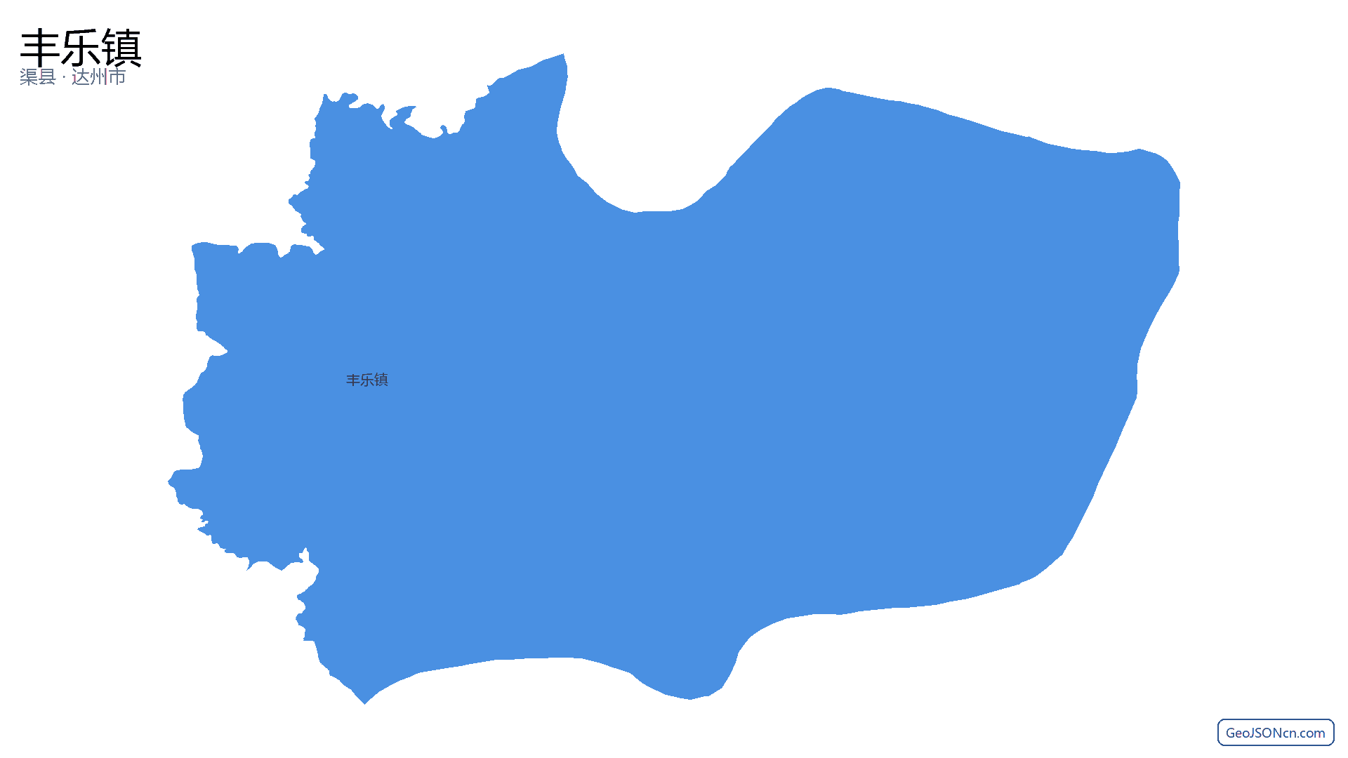 丰乐镇行政区划边界地图（渠县·达州市）,提供GeoJSON、SHP矢量边界数据下载及高清地图大图(PNG/JPG) - GeoJSONcn.com