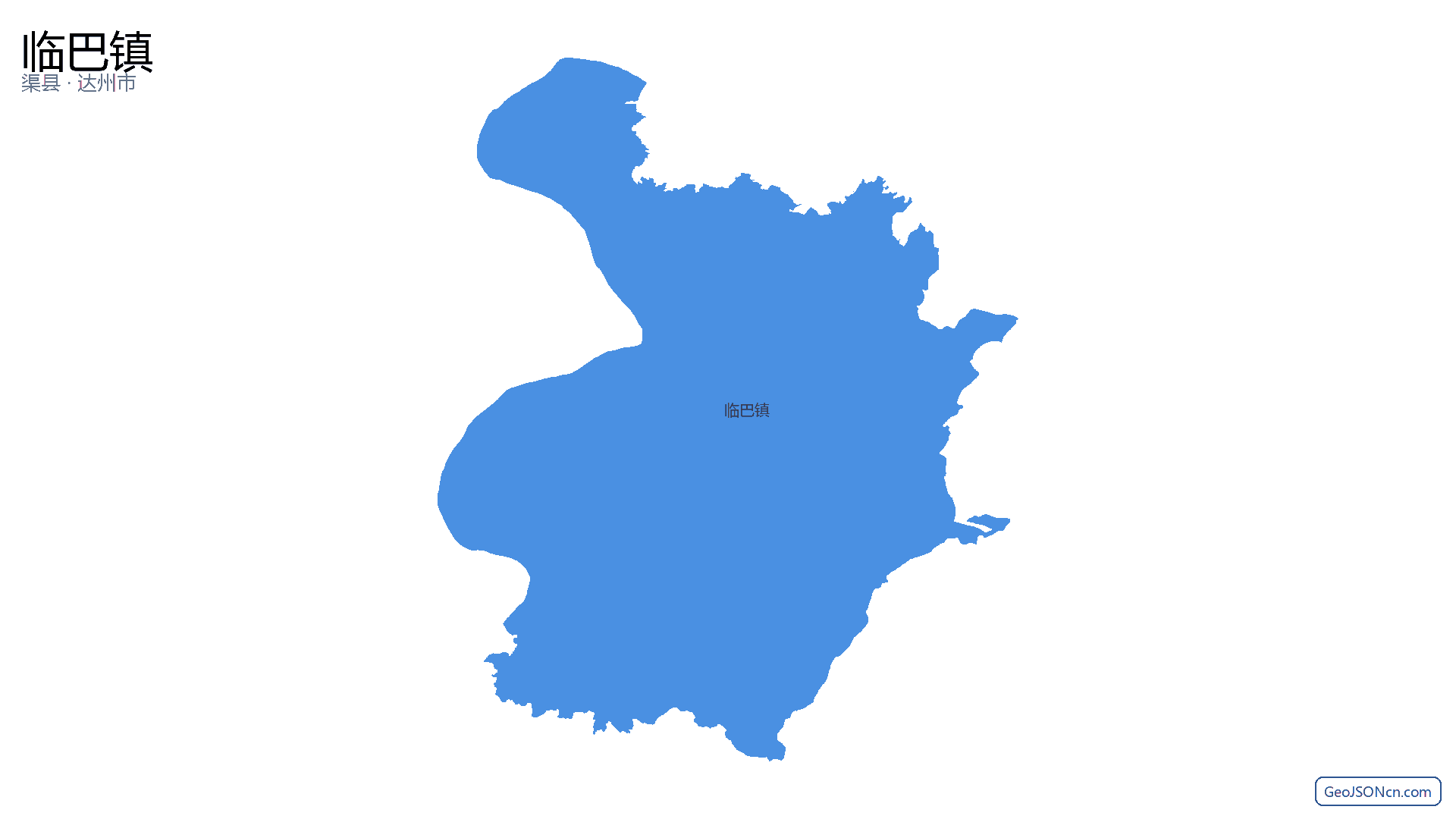 临巴镇行政区划边界地图(渠县·达州市),提供GeoJSON、SHP矢量边界数据下载及高清地图大图(PNG/JPG) - GeoJSONcn.com