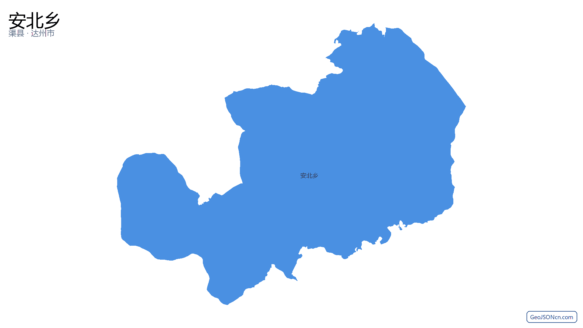 安北乡行政区划边界地图（渠县·达州市）,提供GeoJSON、SHP矢量边界数据下载及高清地图大图(PNG/JPG) - GeoJSONcn.com