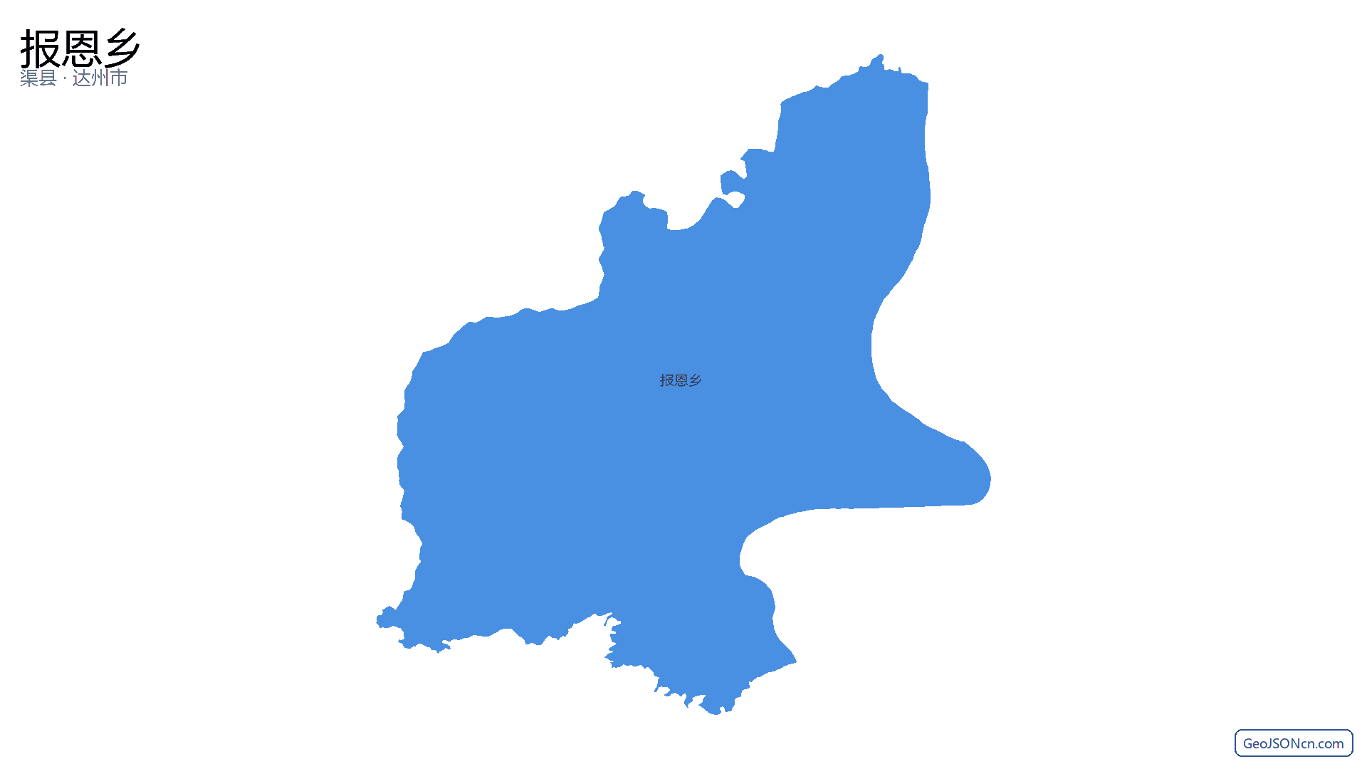 报恩乡行政区划边界地图（渠县·达州市）,提供GeoJSON、SHP矢量边界数据下载及高清地图大图(PNG/JPG) - GeoJSONcn.com