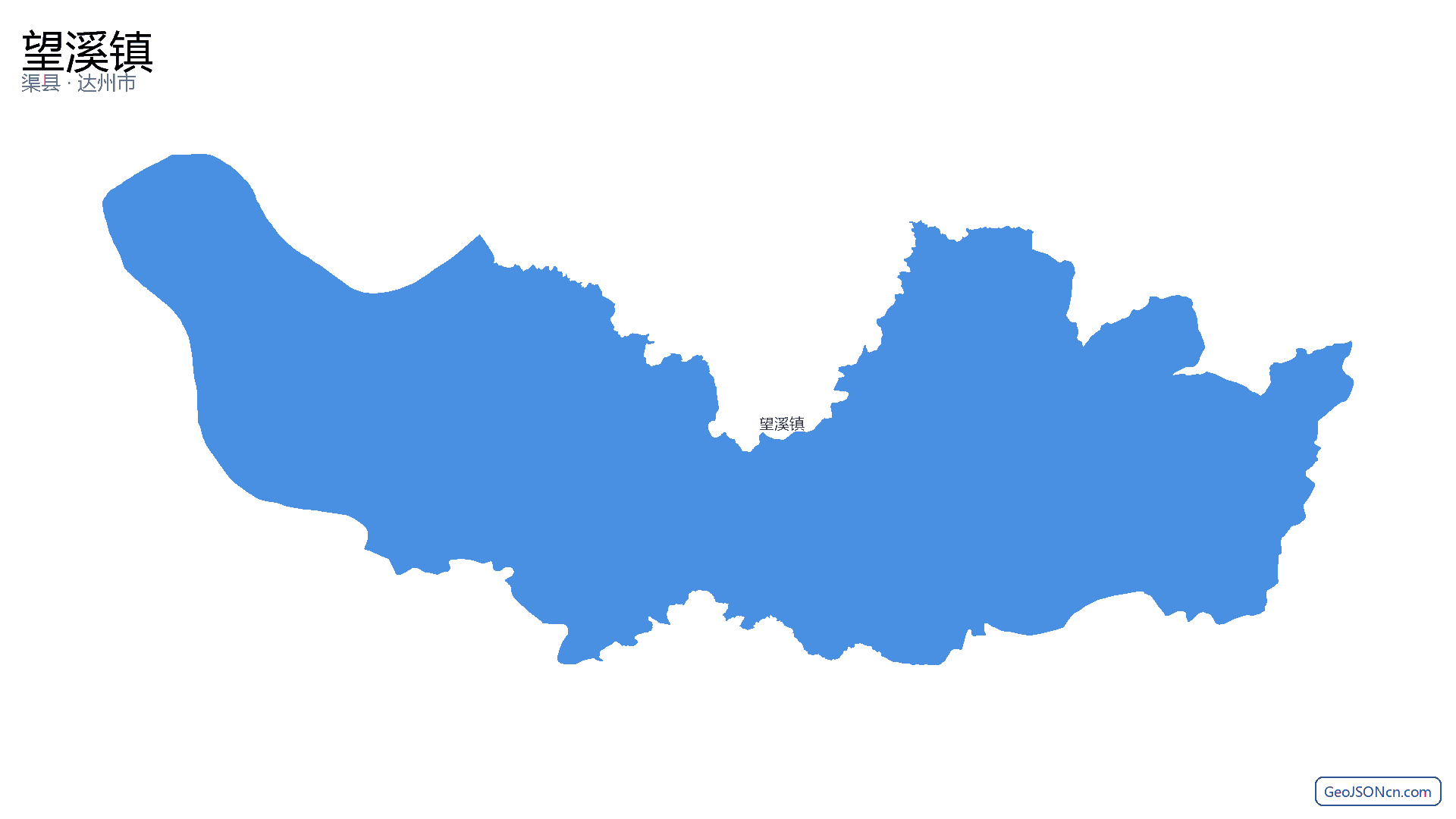 望溪镇行政区划边界地图（渠县·达州市）,提供GeoJSON、SHP矢量边界数据下载及高清地图大图(PNG/JPG) - GeoJSONcn.com