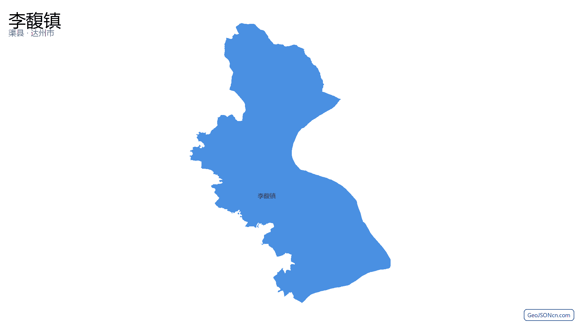 李馥镇行政区划边界地图(渠县·达州市),提供GeoJSON、SHP矢量边界数据下载及高清地图大图(PNG/JPG) - GeoJSONcn.com