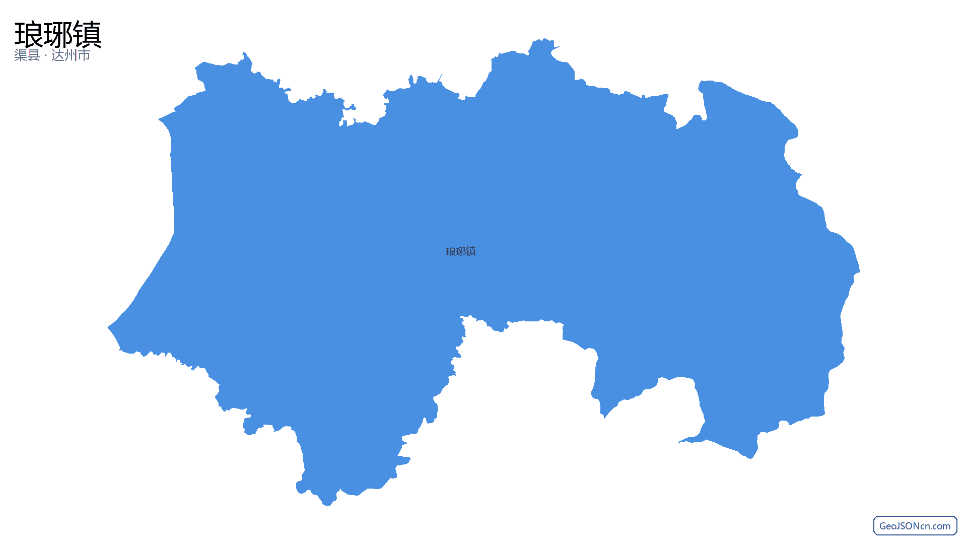 琅琊镇行政区划边界地图(渠县·达州市),提供GeoJSON、SHP矢量边界数据下载及高清地图大图(PNG/JPG) - GeoJSONcn.com