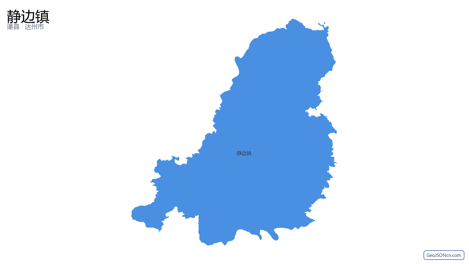 静边镇行政区划边界地图(渠县·达州市),提供GeoJSON、SHP矢量边界数据下载及高清地图大图(PNG/JPG) - GeoJSONcn.com