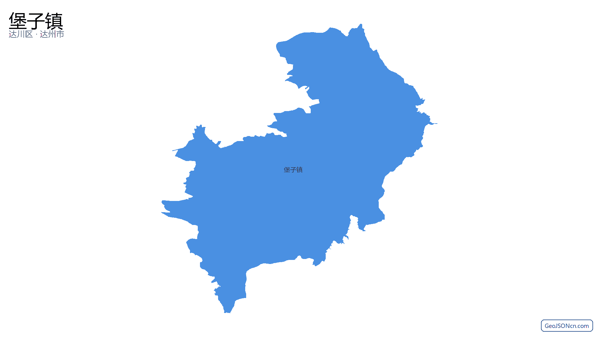 堡子镇行政区划边界地图(达川区·达州市),提供GeoJSON、SHP矢量边界数据下载及高清地图大图(PNG/JPG) - GeoJSONcn.com