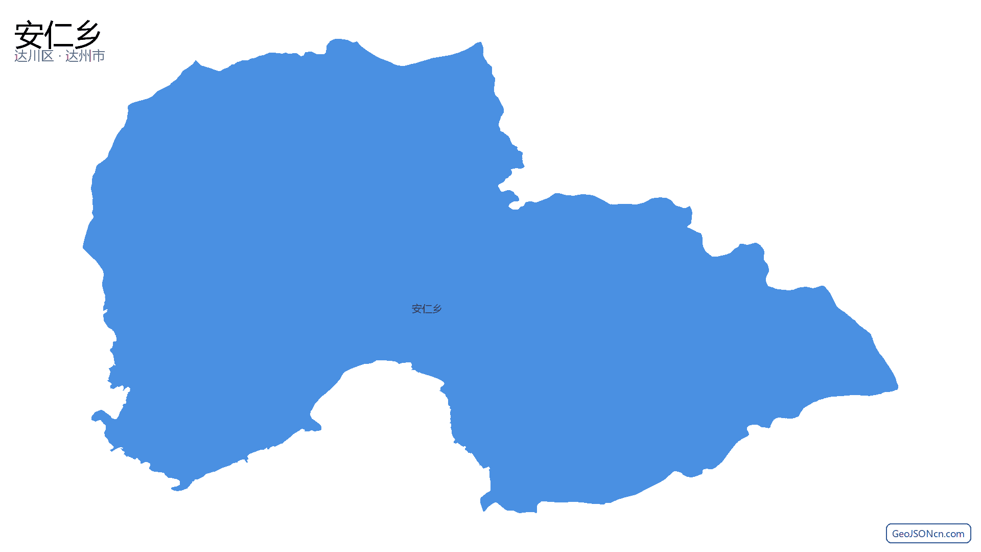 安仁乡行政区划边界地图(达川区·达州市),提供GeoJSON、SHP矢量边界数据下载及高清地图大图(PNG/JPG) - GeoJSONcn.com