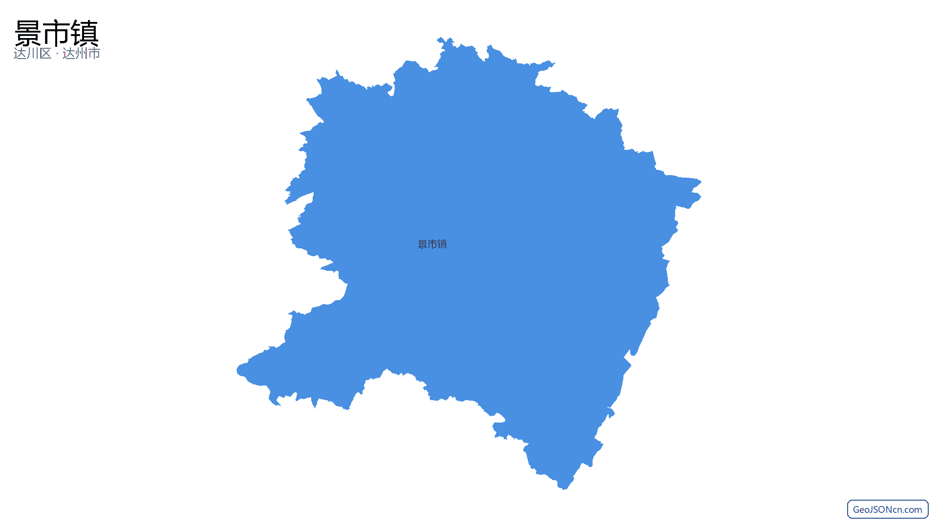 景市镇行政区划边界地图(达川区·达州市),提供GeoJSON、SHP矢量边界数据下载及高清地图大图(PNG/JPG) - GeoJSONcn.com