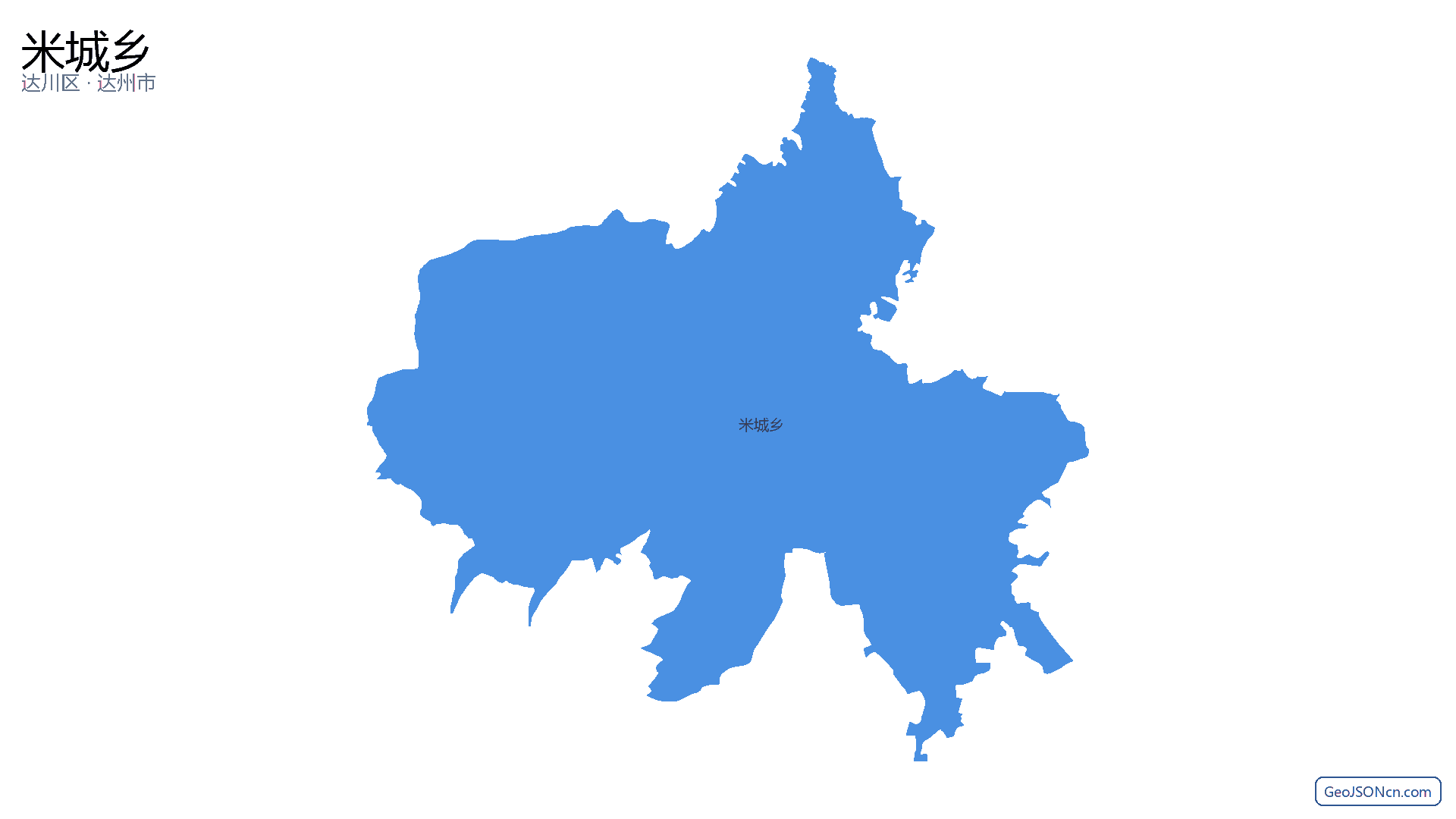 米城乡行政区划边界地图(达川区·达州市),提供GeoJSON、SHP矢量边界数据下载及高清地图大图(PNG/JPG) - GeoJSONcn.com