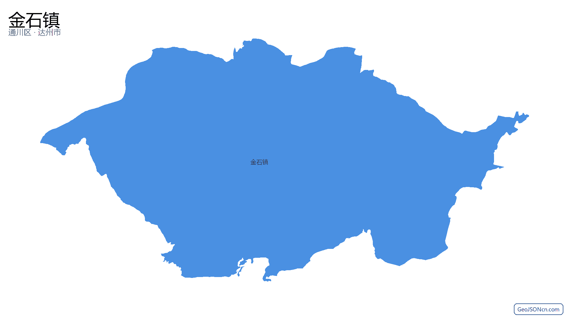 金石镇行政区划边界地图（通川区·达州市）,提供GeoJSON、SHP矢量边界数据下载及高清地图大图(PNG/JPG) - GeoJSONcn.com