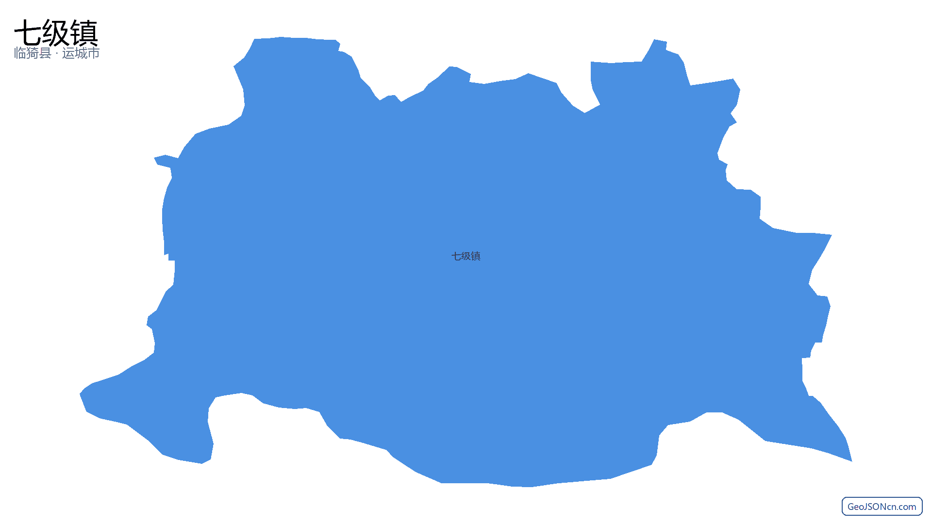 七级镇行政区划边界地图（临猗县·运城市）,提供GeoJSON、SHP矢量边界数据下载及高清地图大图(PNG/JPG) - GeoJSONcn.com