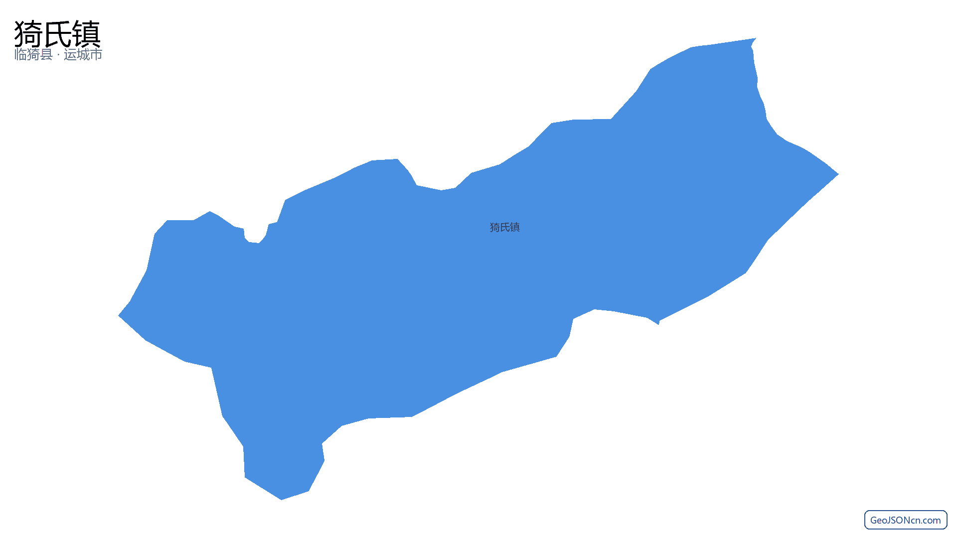 猗氏镇行政区划边界地图（临猗县·运城市）,提供GeoJSON、SHP矢量边界数据下载及高清地图大图(PNG/JPG) - GeoJSONcn.com