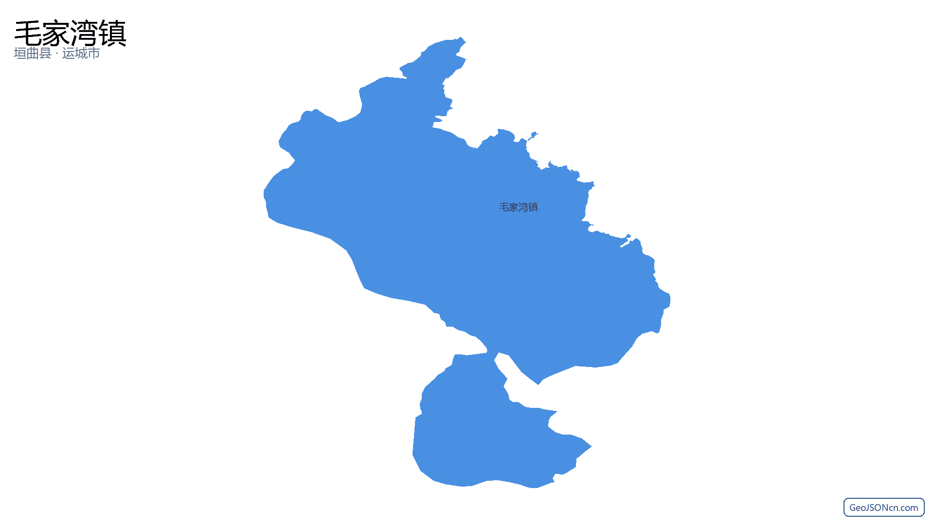 毛家湾镇行政区划边界地图（垣曲县·运城市）,提供GeoJSON、SHP矢量边界数据下载及高清地图大图(PNG/JPG) - GeoJSONcn.com