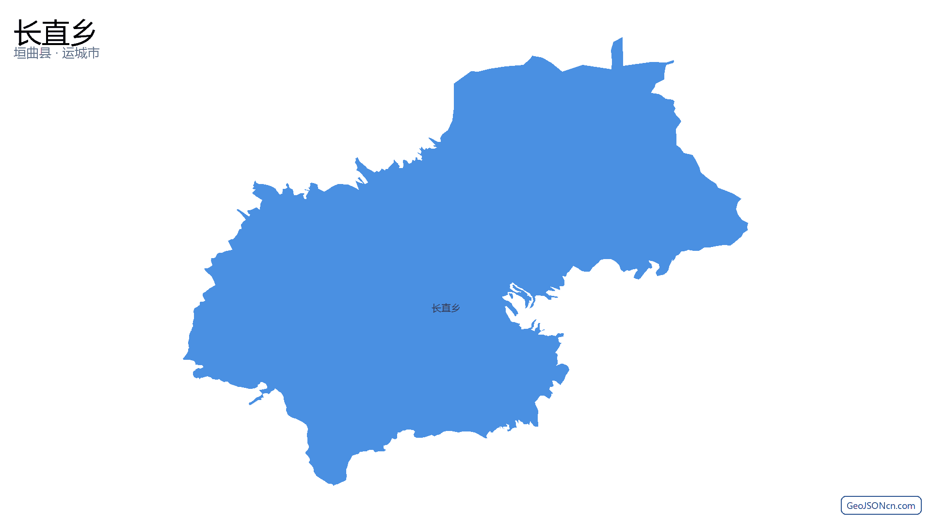 长直乡行政区划边界地图(垣曲县·运城市),提供GeoJSON、SHP矢量边界数据下载及高清地图大图(PNG/JPG) - GeoJSONcn.com