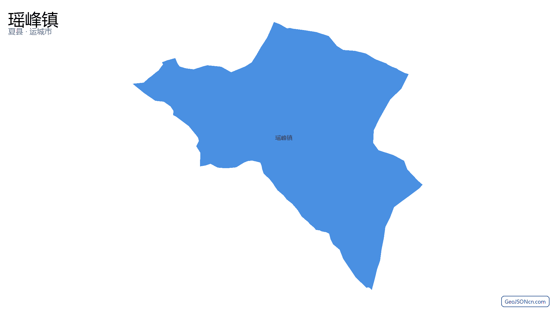 瑶峰镇行政区划边界地图（夏县·运城市）,提供GeoJSON、SHP矢量边界数据下载及高清地图大图(PNG/JPG) - GeoJSONcn.com