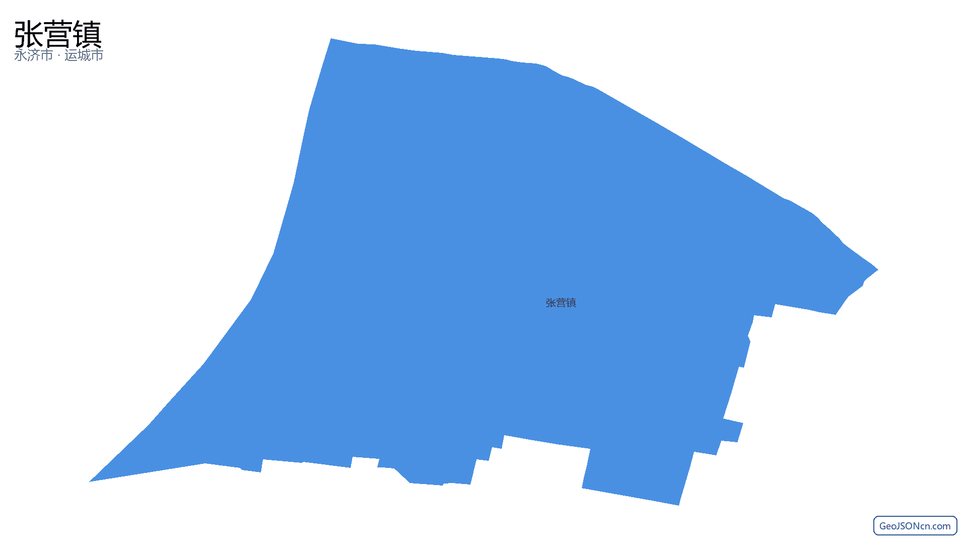 张营镇行政区划边界地图（永济市·运城市）,提供GeoJSON、SHP矢量边界数据下载及高清地图大图(PNG/JPG) - GeoJSONcn.com