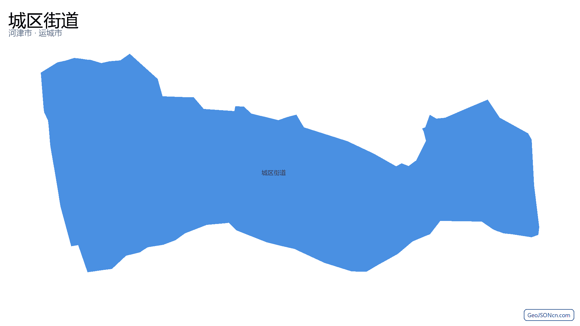 城区街道行政区划边界地图（河津市·运城市）,提供GeoJSON、SHP矢量边界数据下载及高清地图大图(PNG/JPG) - GeoJSONcn.com
