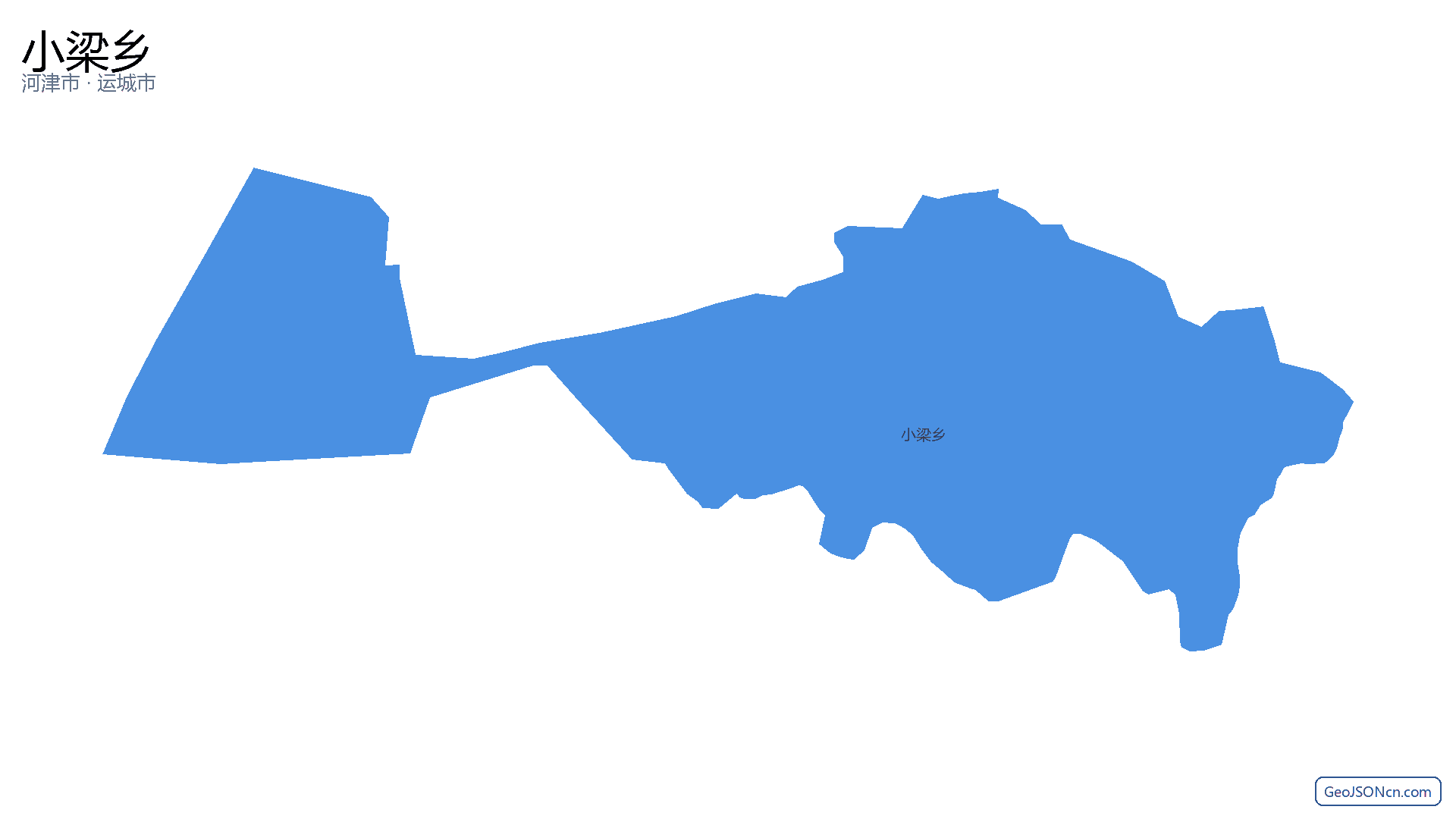 小梁乡行政区划边界地图(河津市·运城市),提供GeoJSON、SHP矢量边界数据下载及高清地图大图(PNG/JPG) - GeoJSONcn.com