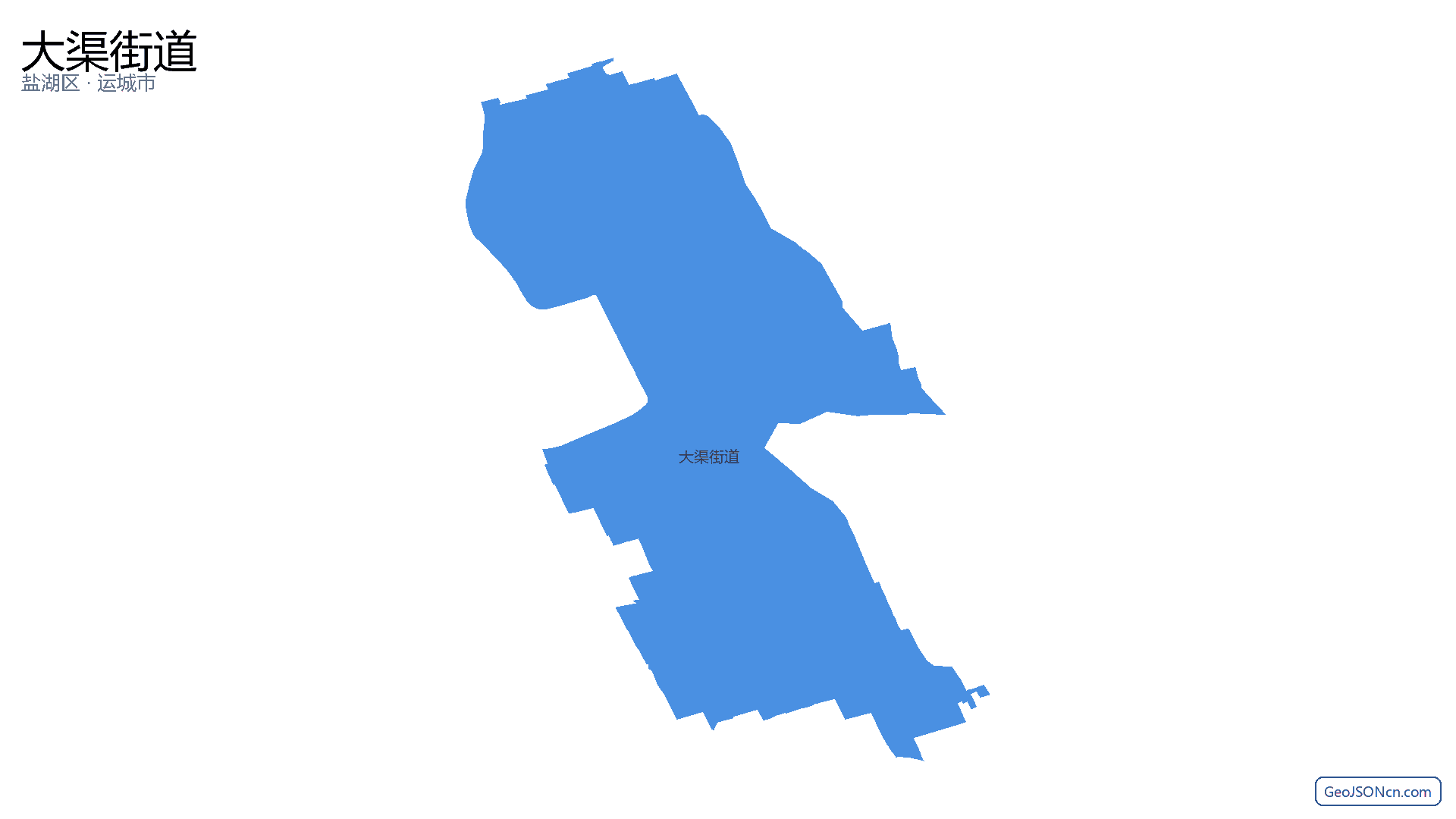 大渠街道行政区划边界地图（盐湖区·运城市）,提供GeoJSON、SHP矢量边界数据下载及高清地图大图(PNG/JPG) - GeoJSONcn.com
