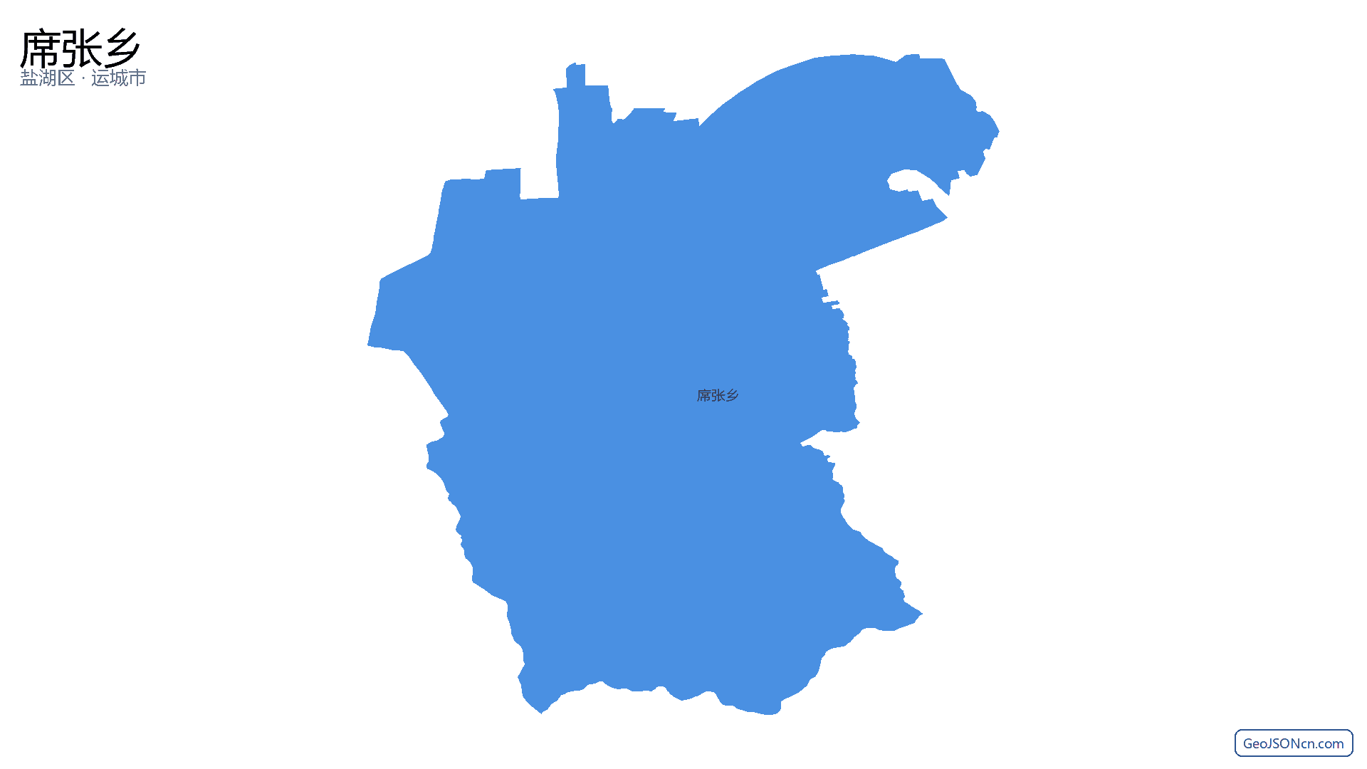 席张乡行政区划边界地图（盐湖区·运城市）,提供GeoJSON、SHP矢量边界数据下载及高清地图大图(PNG/JPG) - GeoJSONcn.com
