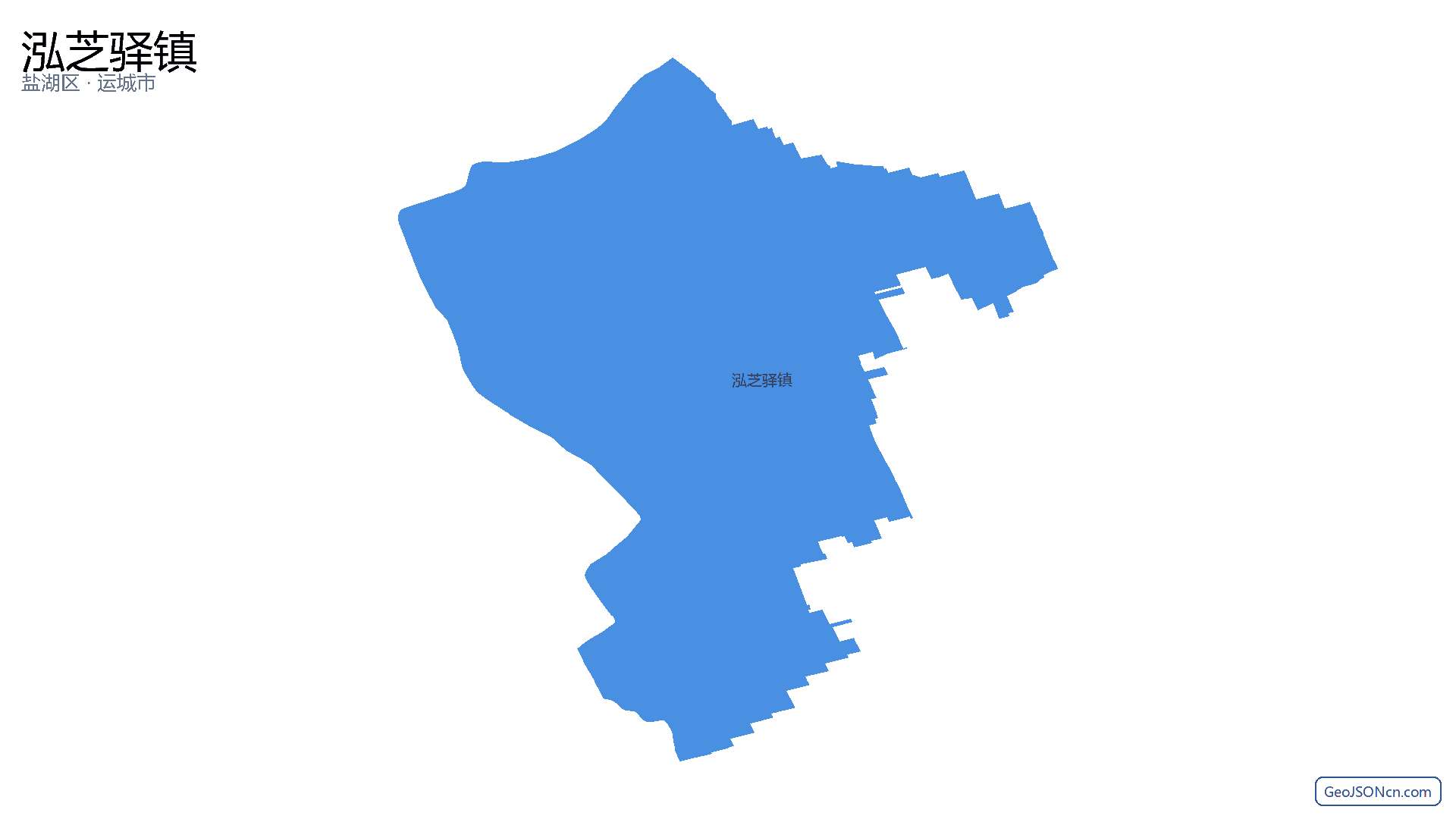 泓芝驿镇行政区划边界地图（盐湖区·运城市）,提供GeoJSON、SHP矢量边界数据下载及高清地图大图(PNG/JPG) - GeoJSONcn.com