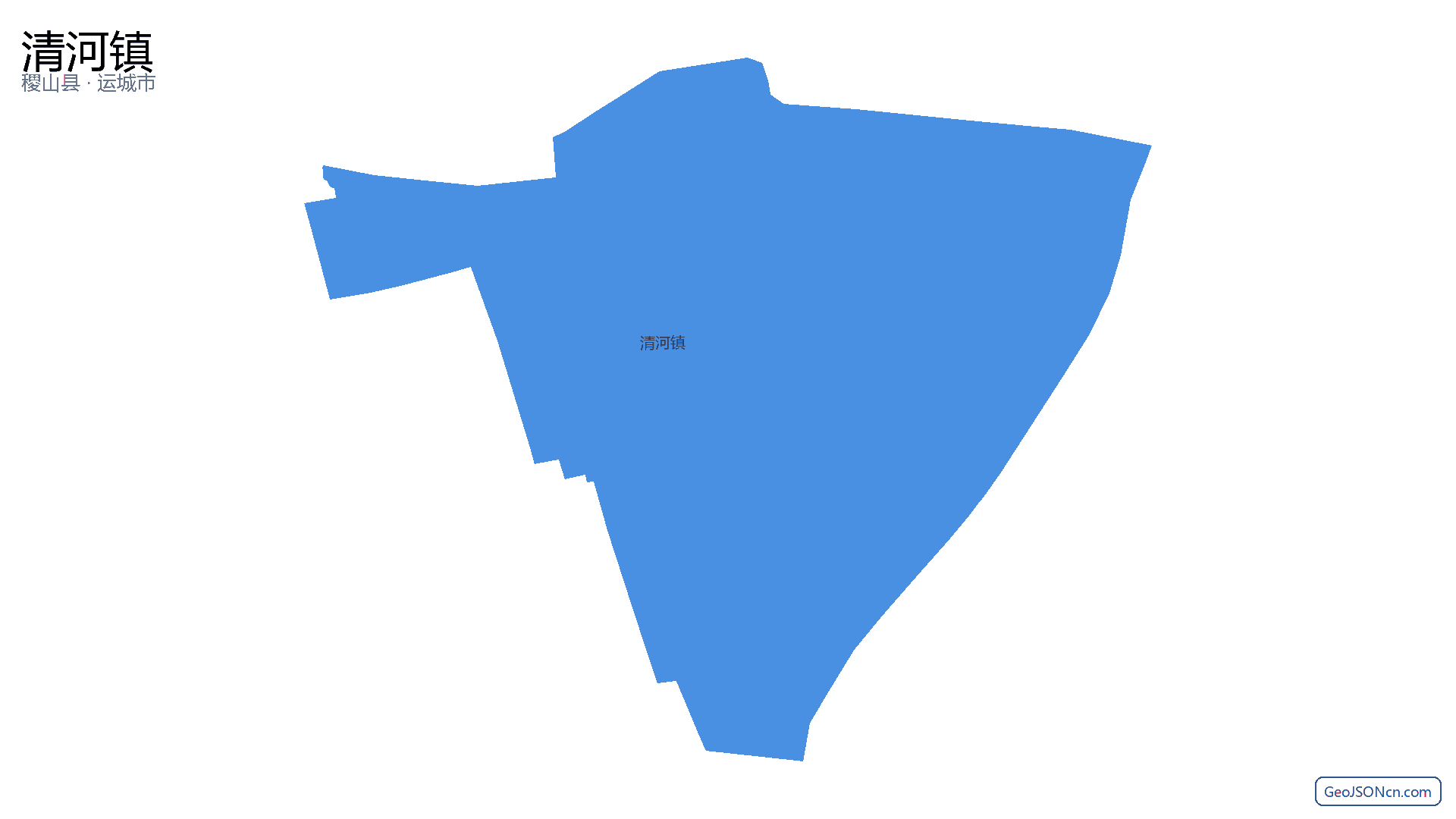 清河镇行政区划边界地图（稷山县·运城市）,提供GeoJSON、SHP矢量边界数据下载及高清地图大图(PNG/JPG) - GeoJSONcn.com