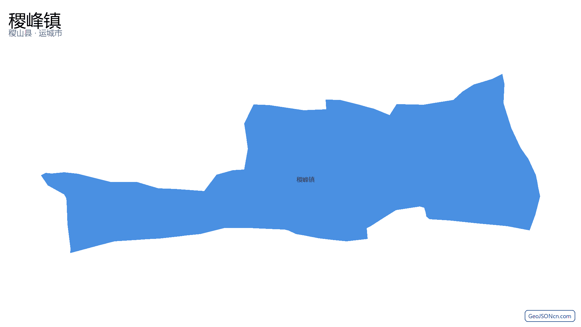 稷峰镇行政区划边界地图（稷山县·运城市）,提供GeoJSON、SHP矢量边界数据下载及高清地图大图(PNG/JPG) - GeoJSONcn.com
