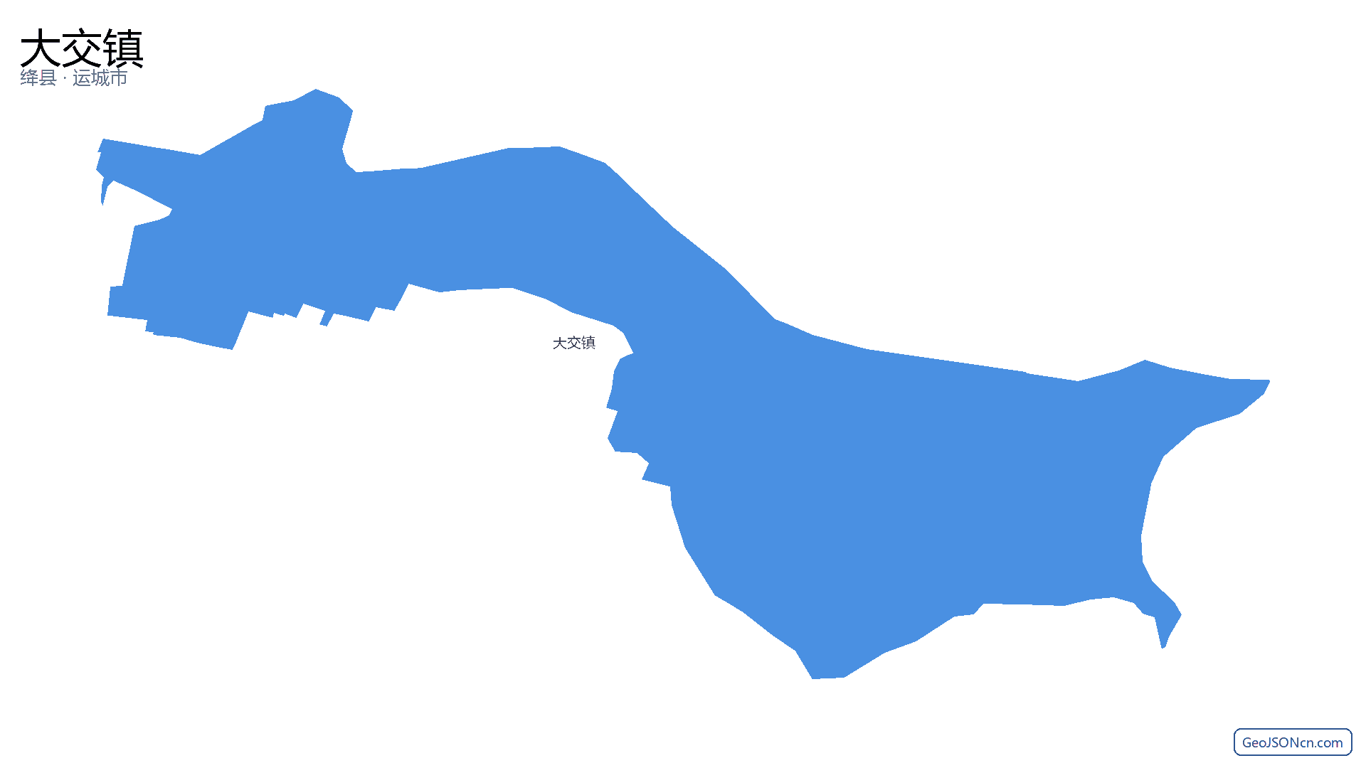 大交镇行政区划边界地图(绛县·运城市),提供GeoJSON、SHP矢量边界数据下载及高清地图大图(PNG/JPG) - GeoJSONcn.com