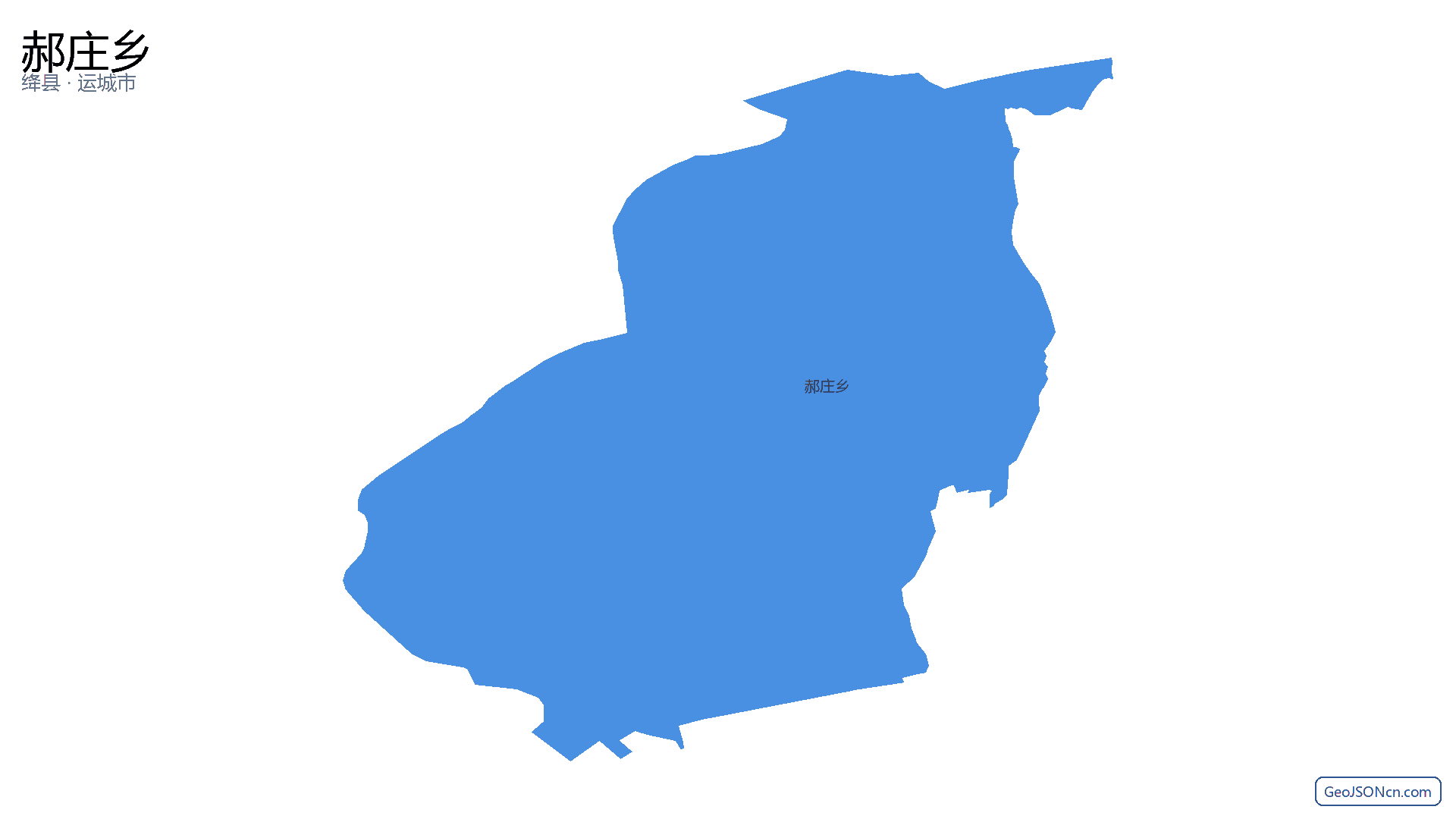 郝庄乡行政区划边界地图（绛县·运城市）,提供GeoJSON、SHP矢量边界数据下载及高清地图大图(PNG/JPG) - GeoJSONcn.com