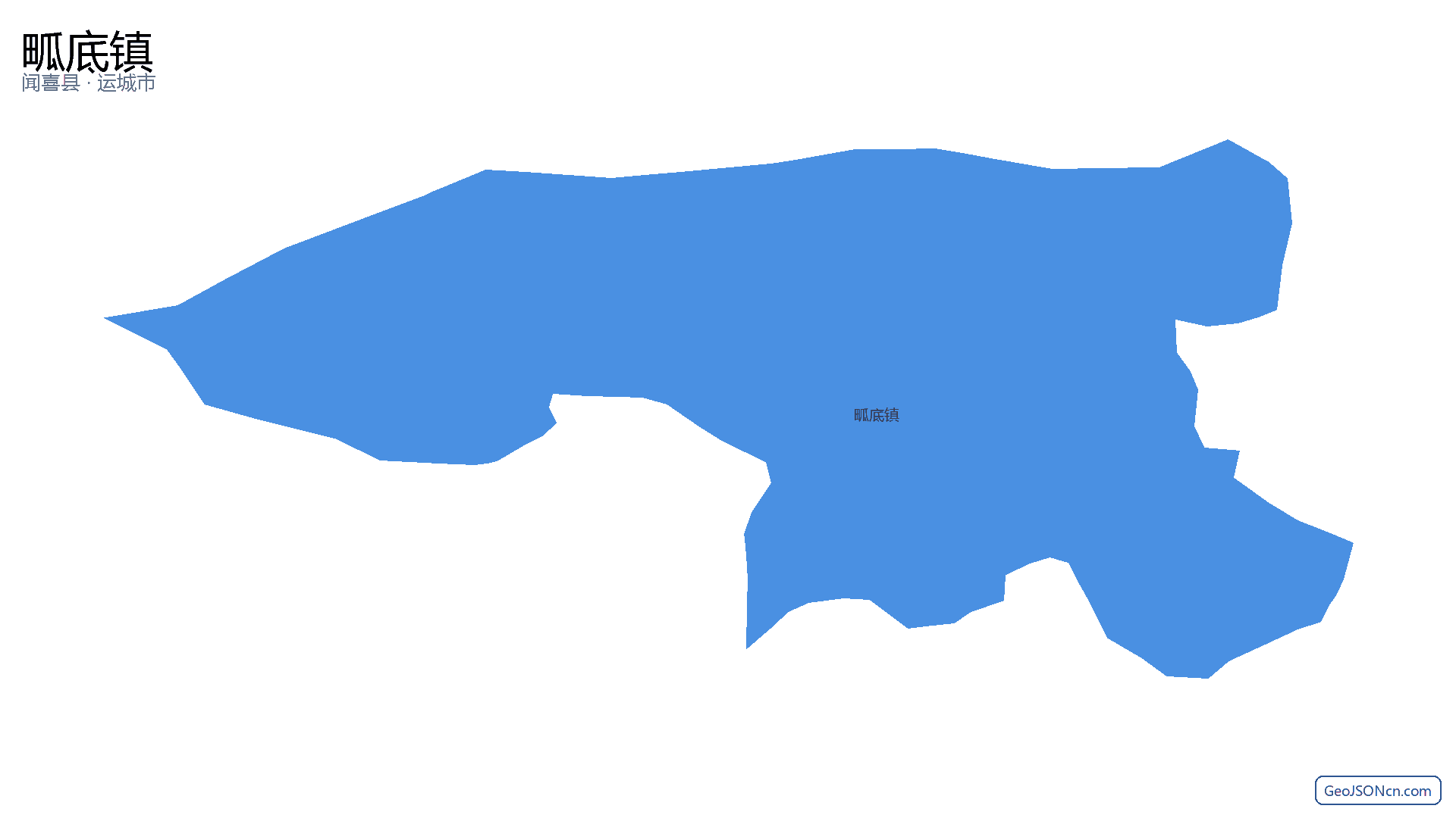 畖底镇行政区划边界地图（闻喜县·运城市）,提供GeoJSON、SHP矢量边界数据下载及高清地图大图(PNG/JPG) - GeoJSONcn.com